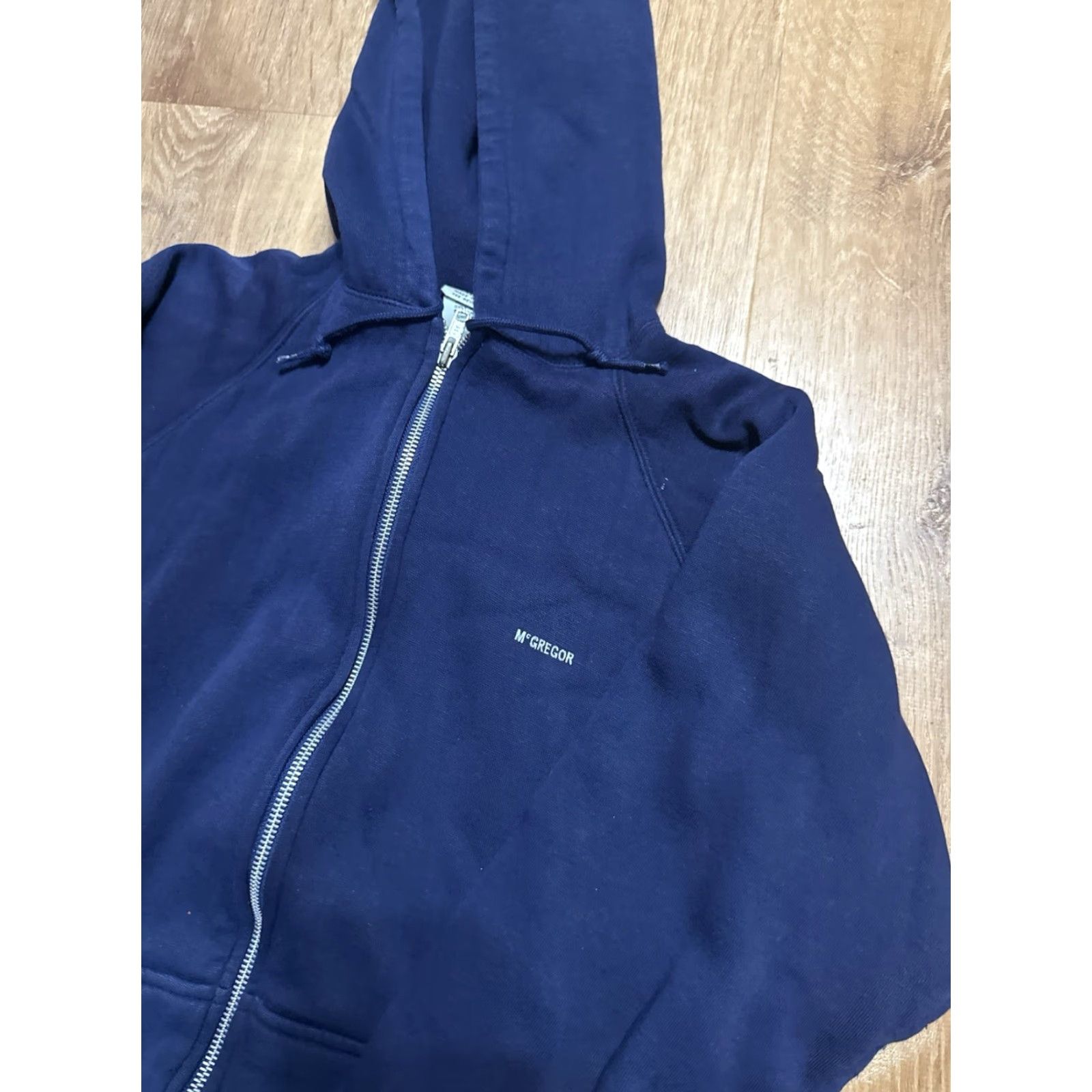 McGregor VINTAGE McGregor Sweatshirt Mens Medium Full Zip Waffle Knit Lined Active Hoodie Size US M / EU 48-50 / 2 - 6 Thumbnail