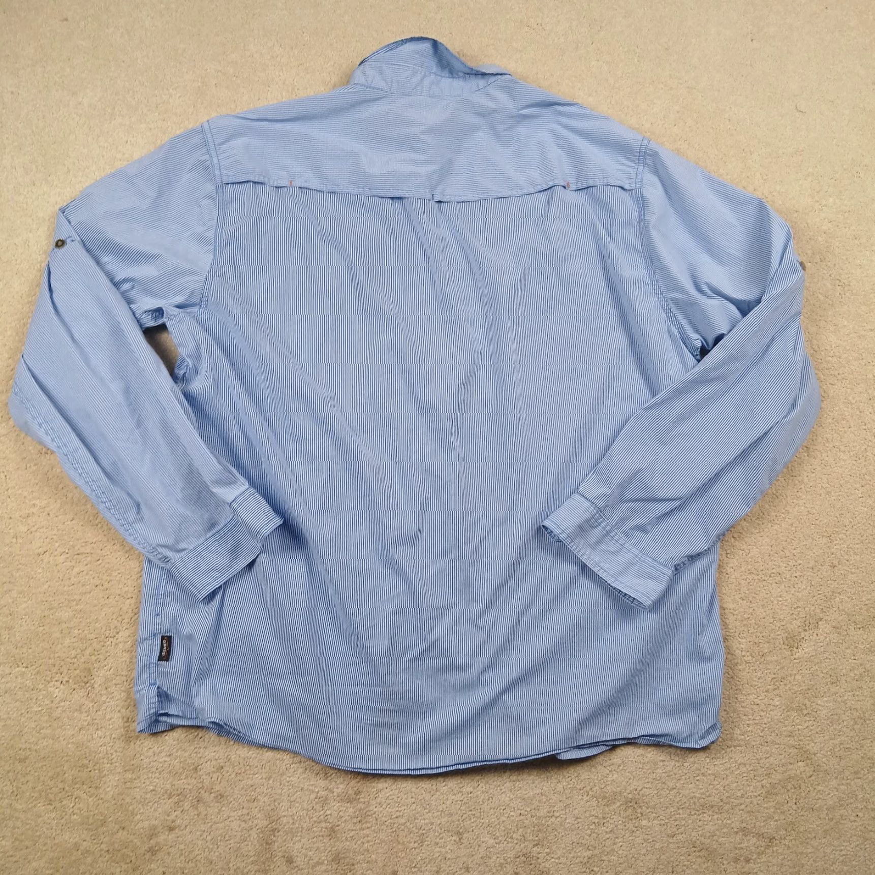 Orvis Orvis Button-Up Shirt Mens XL Extra Large Blue Check Long Sleeve Roll Tab Fishing Pocket Size US XL / EU 56 / 4 - 3 Thumbnail