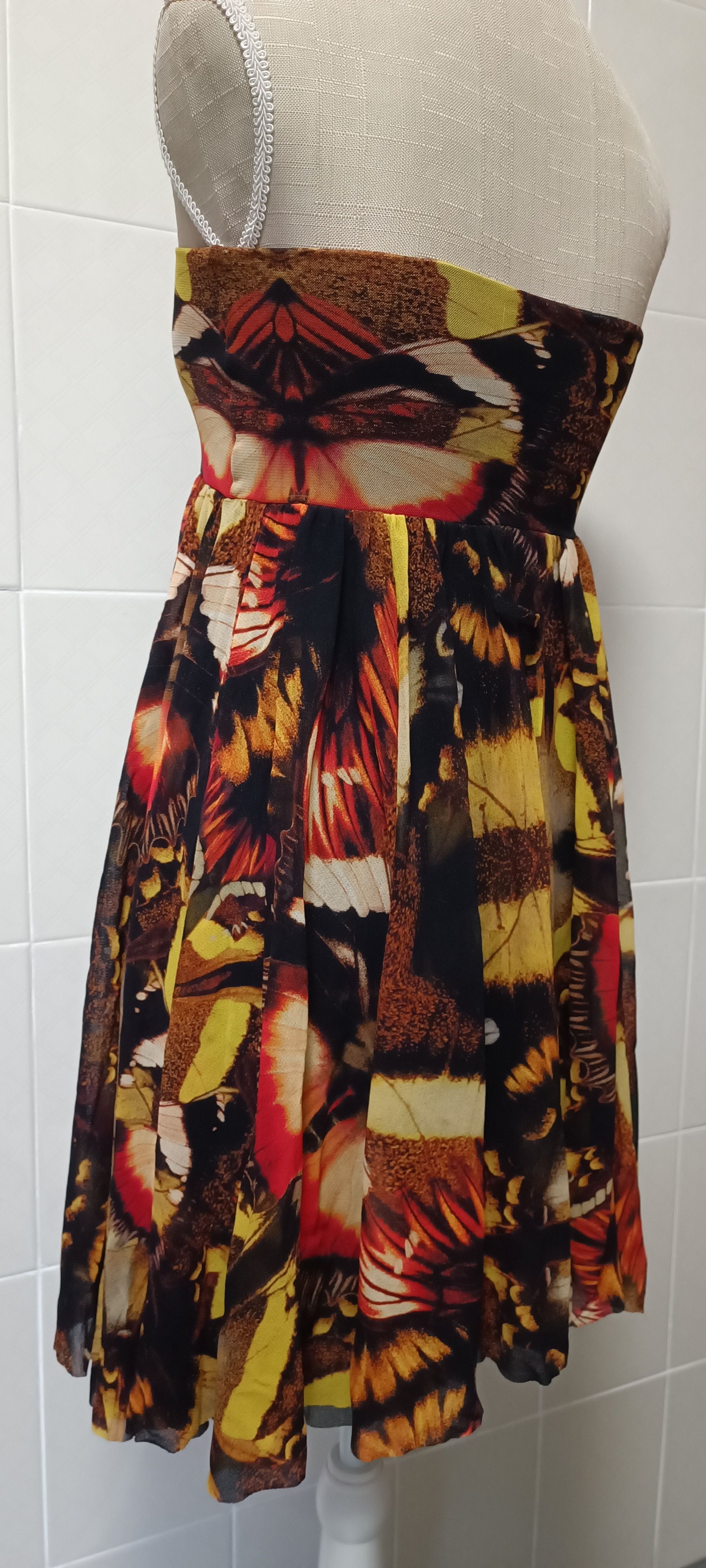 Jean Paul Gaultier 2000's - Butterflies MIDI dress Size S / US 4 / IT 40 - 2 Thumbnail