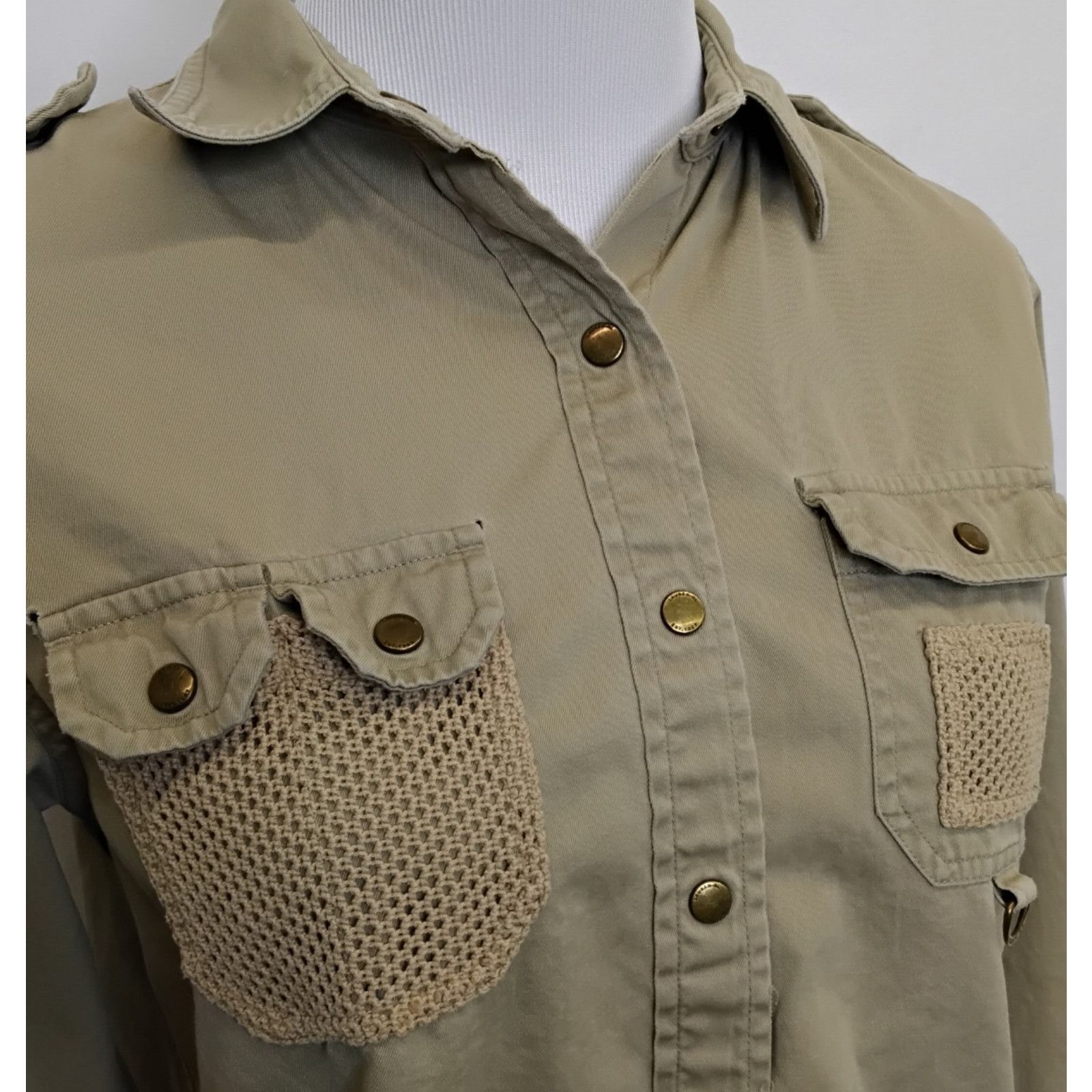 Lauren Ralph Lauren Ralph Lauren Safari Shirt Women's M 1990s Stress Hole Size M / US 6-8 / IT 42-44 - 5 Thumbnail