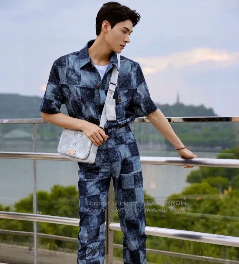 Louis Vuitton Louis Vuitton Blue checkered jeans Size US 34 / EU 50 - 8 Thumbnail