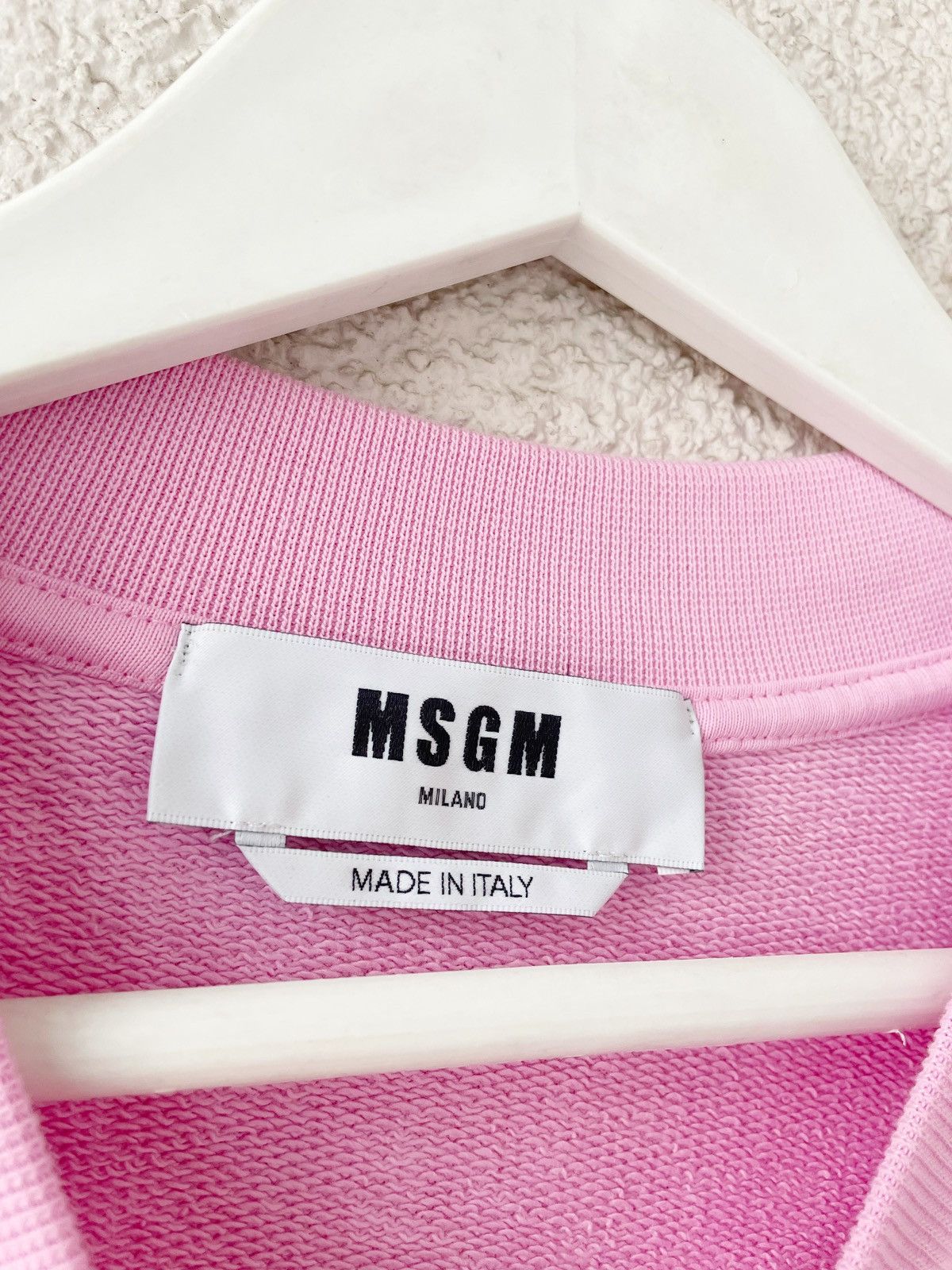 MSGM MSGM Men Pink Sweatshirt Big Logo Luxury Streetwear Size M Size US M / EU 48-50 / 2 - 7 Thumbnail