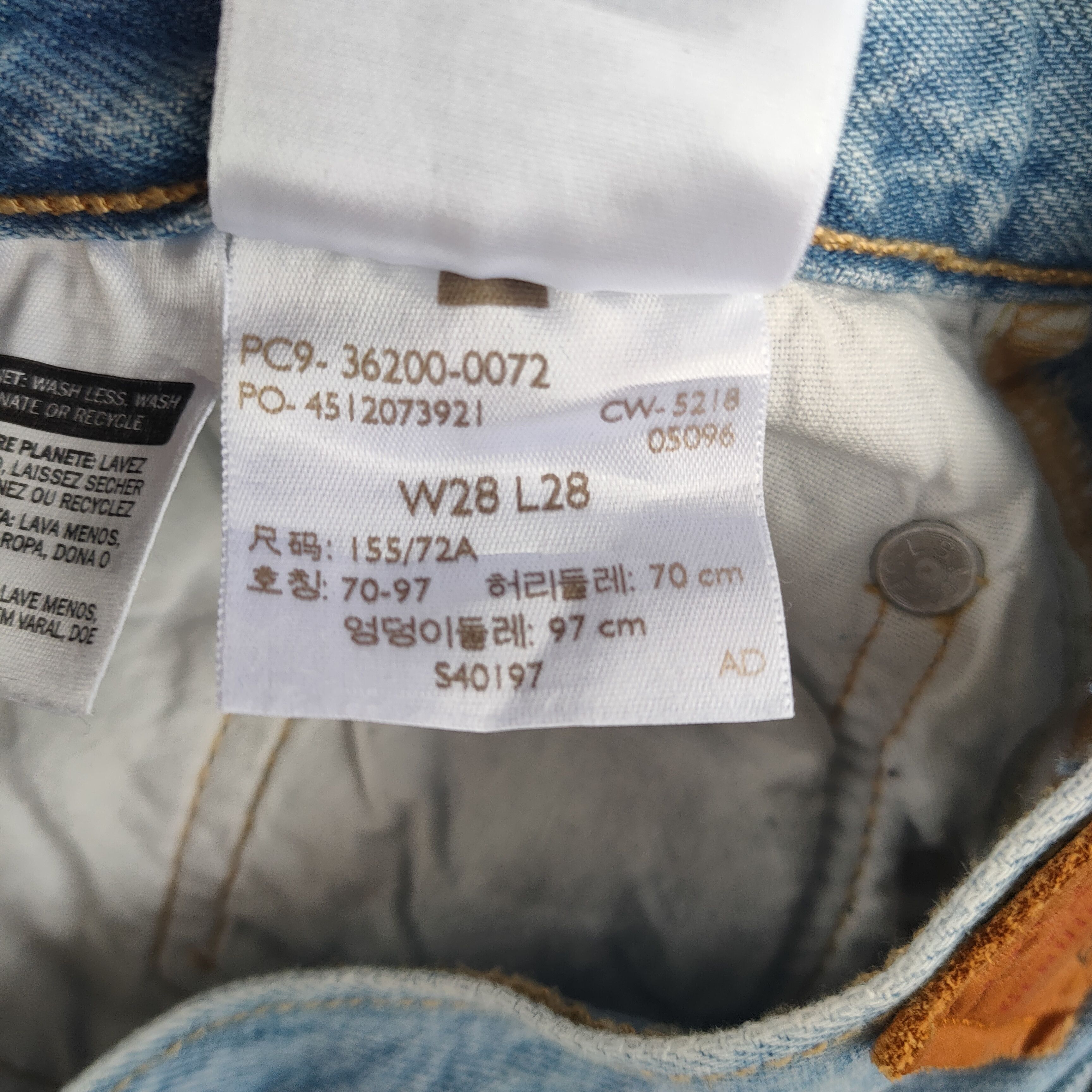 Levi's LEVI'S PREMIUM 501 FADED DISTRESSED DENIM JEANS PANTS Size US 30 / EU 46 - 15 Thumbnail
