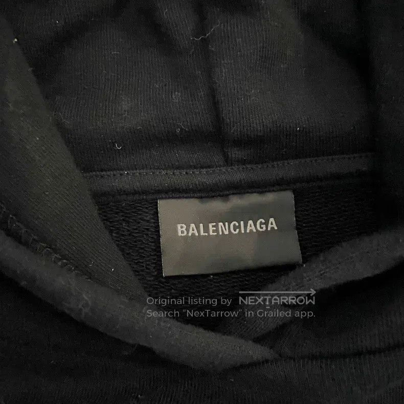 Balenciaga Balenciaga Black front and back graffiti logo hooded sweat Size US XS / EU 42 / 0 - 3 Thumbnail