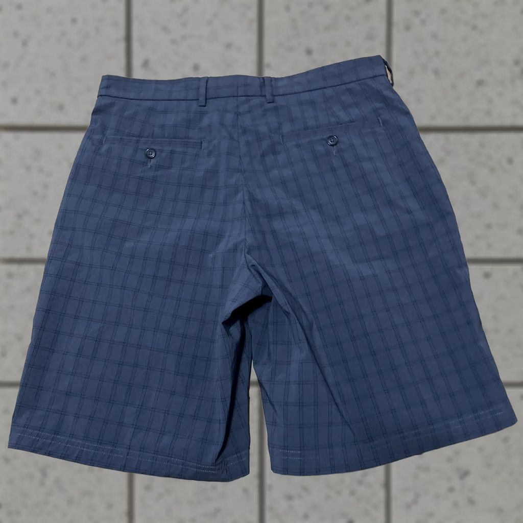 Vintage Pebble Beach Plaid Golf Shorts Men 34 Performance Charcoal Gray Active Flat 10" Size US 34 / EU 50 - 1 Thumbnail