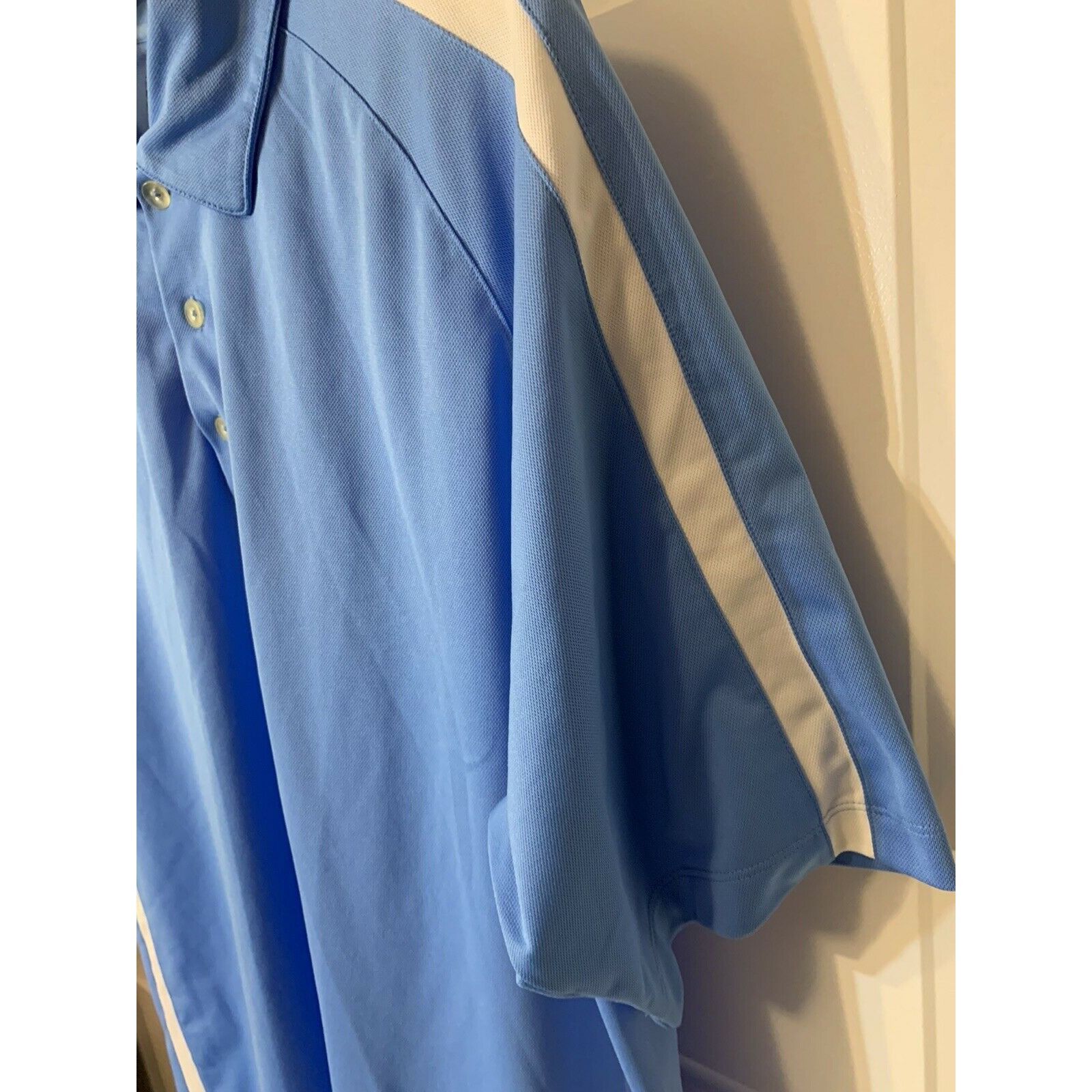 Nike NIKE GOLF Men’s Sz XL Blue Striped Polo Shirt Fit Dry Breath Size US XL / EU 56 / 4 - 5 Thumbnail