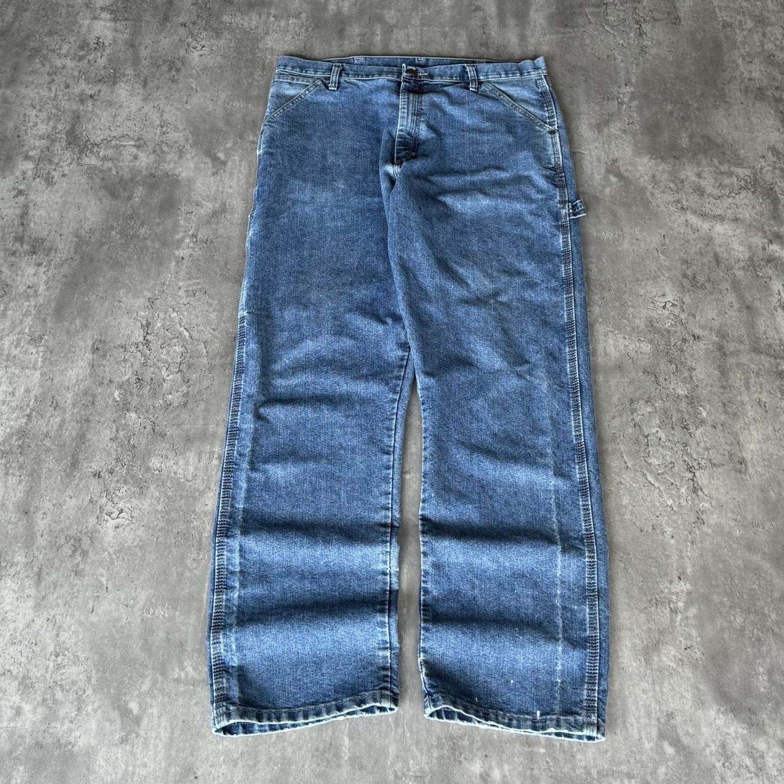 Carhartt × Vintage × Wrangler Vintage Y2K Carhartt Style Baggy Carpenter Skater Tech Jeans Size US 36 / EU 52 - 2 Thumbnail
