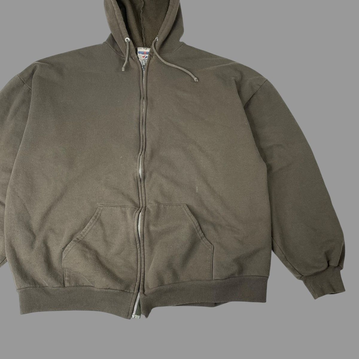 Vintage Vintage 90s blank zip up hoodie Size US XL / EU 56 / 4 - 3 Thumbnail