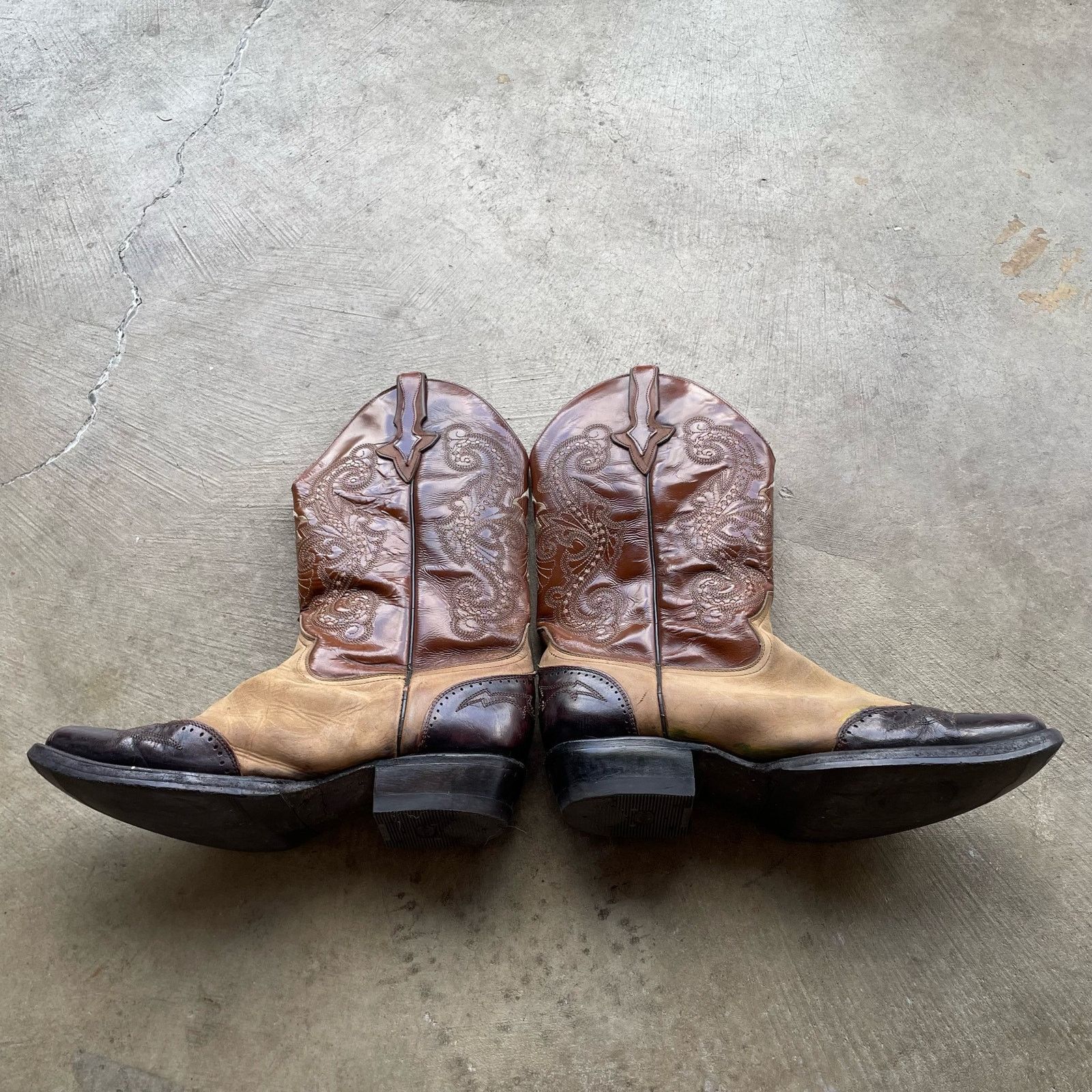 Vintage VINTAGE LEATHER COWBOY BOOTS BROWN SZ 11 MEXICO SUEDE Size US 11 / EU 44 - 8 Thumbnail