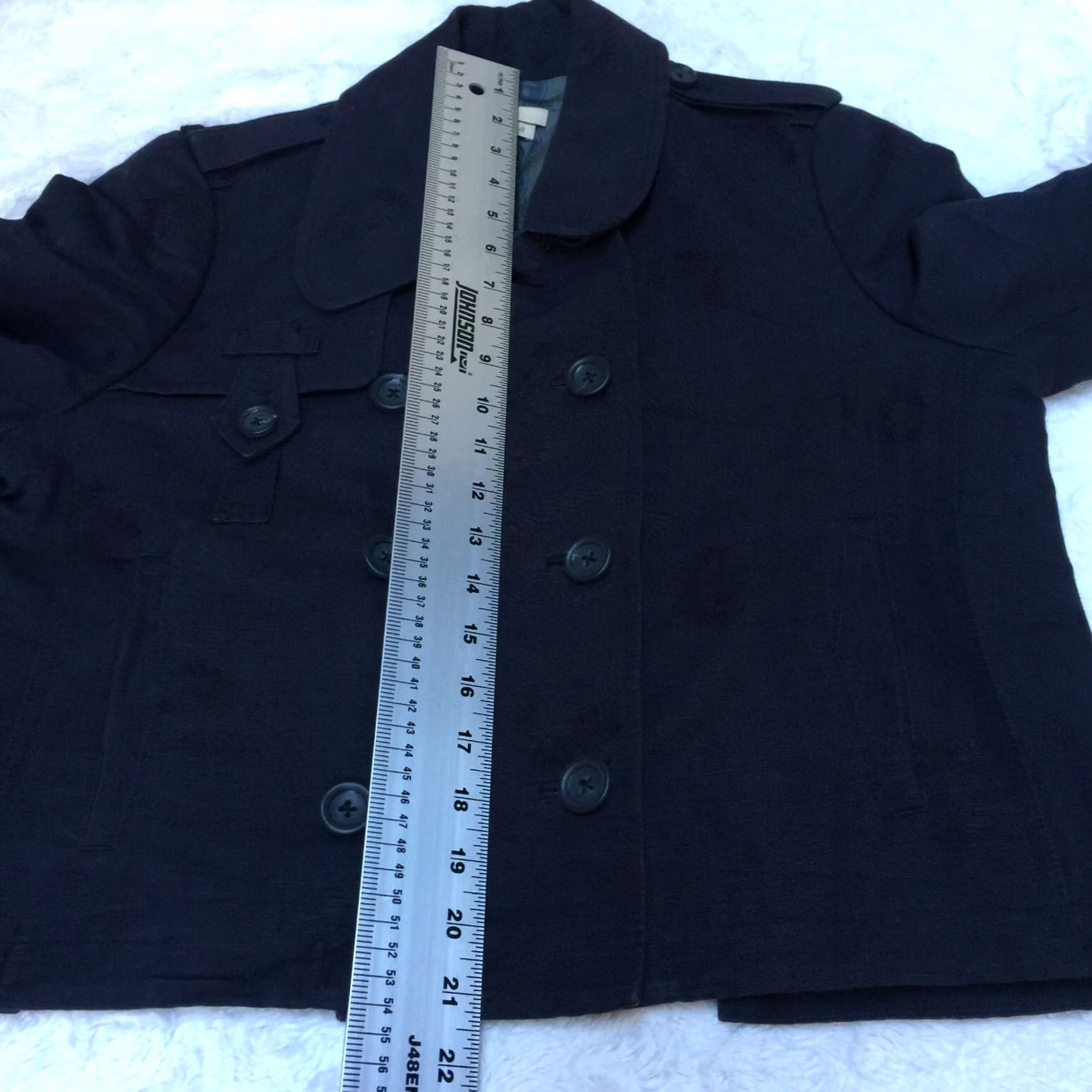 Doublet Edun Womens Double Breasted Cropped Blazer Jacket L Blue Long Sleeve Casual Shirt Mens Womens Girls not applicable Size L / US 10 / IT 46 - 6 Thumbnail