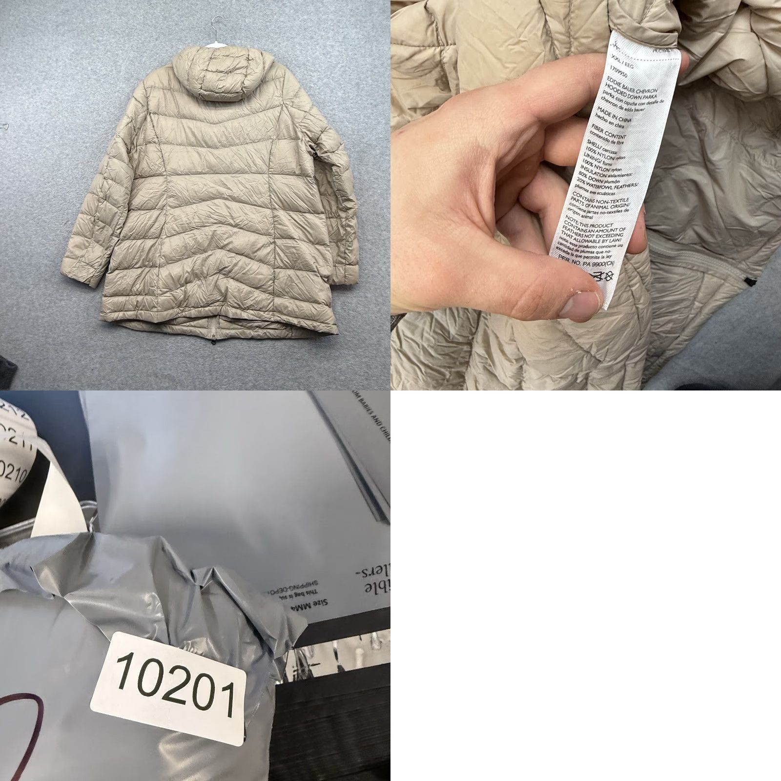 Eddie Bauer Eddie Bauer EB650 Down Puffer Jacket Women’s 2XL Beige Long Parka Zip Hooded Insulated Zippered Pockets Winter Fall Casual Travel Workwear Mens? Women Size XXL / US 16-18 / IT 52-54 - 8 Thumbnail
