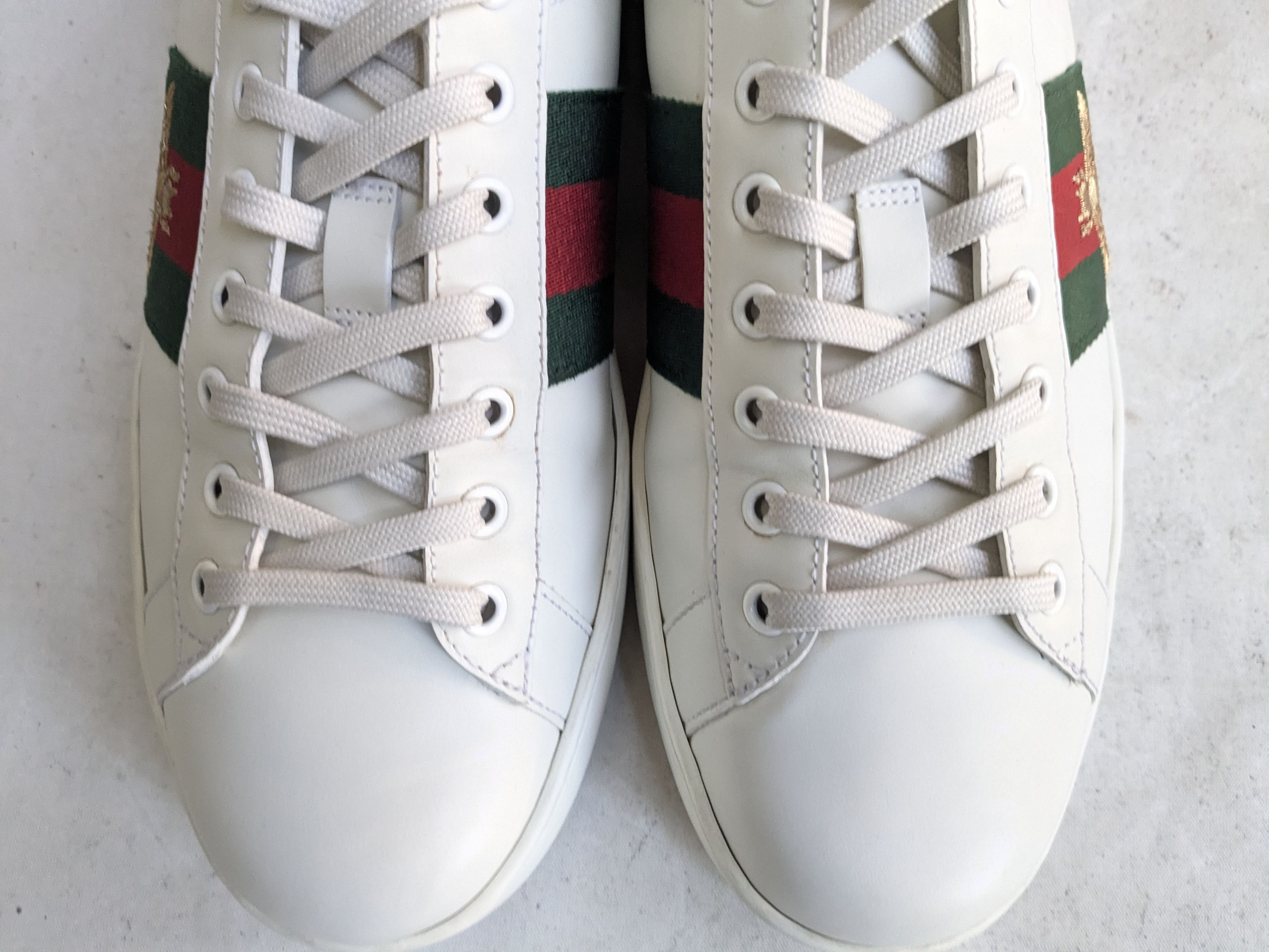 Gucci Gucci Ace Sneakers White 10 Bee Low Tops 429446 Size US 10 / EU 43 - 6 Thumbnail