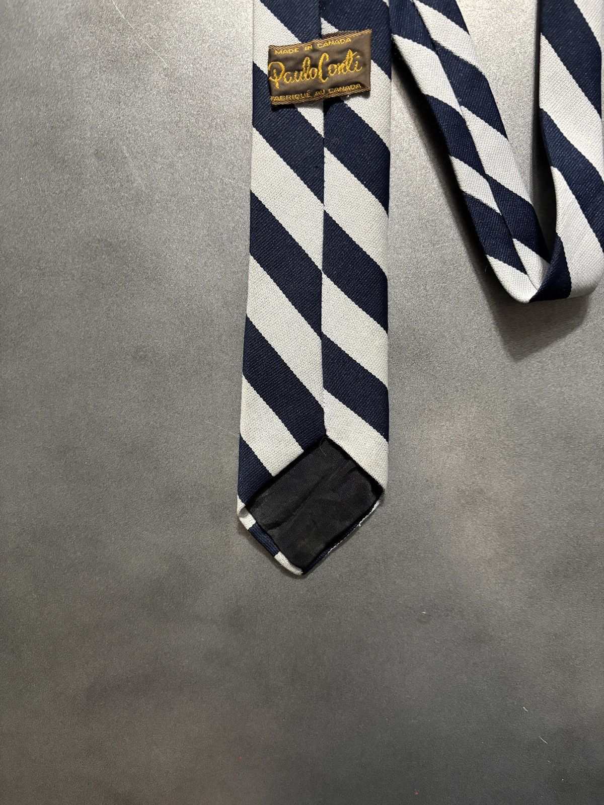 Vintage 1970s Vintage Necktie Striped Tie Paulo Conti Canada Toronto Size ONE SIZE - 5 Thumbnail