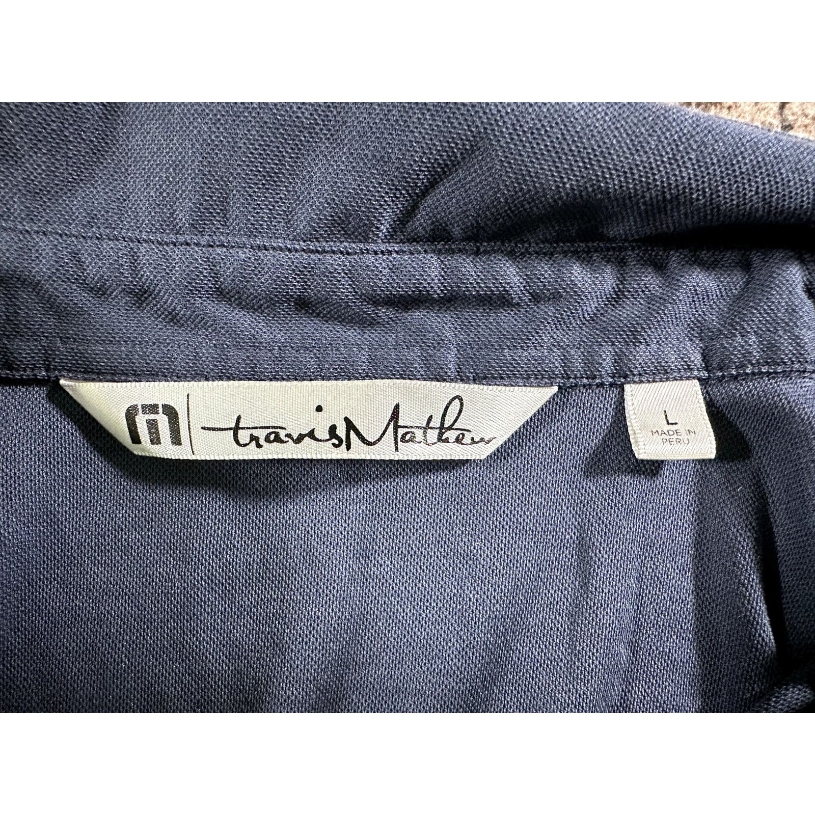 TravisMathew Travis Mathew Blocked Striped Polo Shirt Mens Lg Blue Gray Size US L / EU 52-54 / 3 - 9 Thumbnail