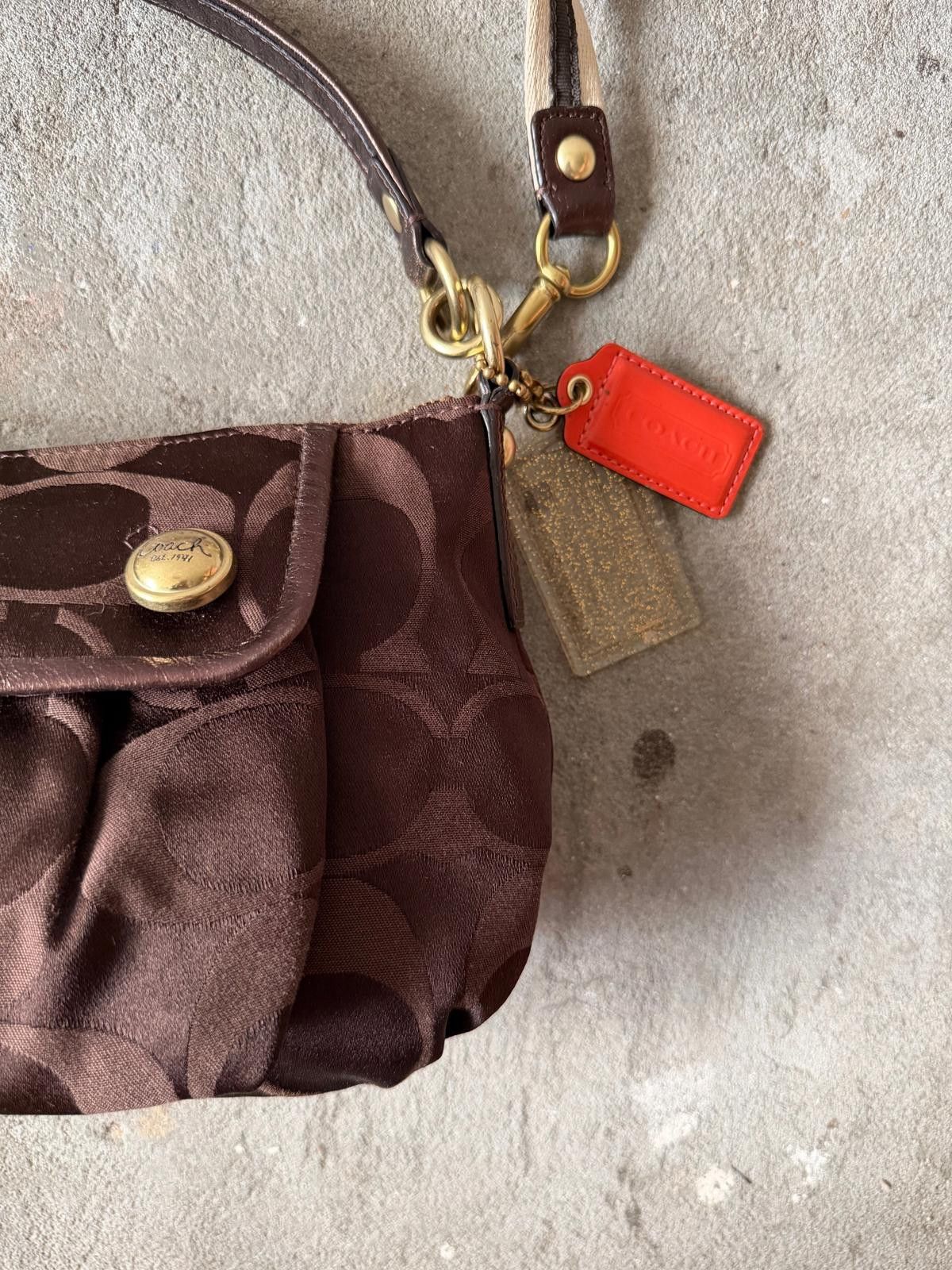 Coach Coach 2Way Poppy Shoulder Bag Brown/Gold Size ONE SIZE - 4 Thumbnail