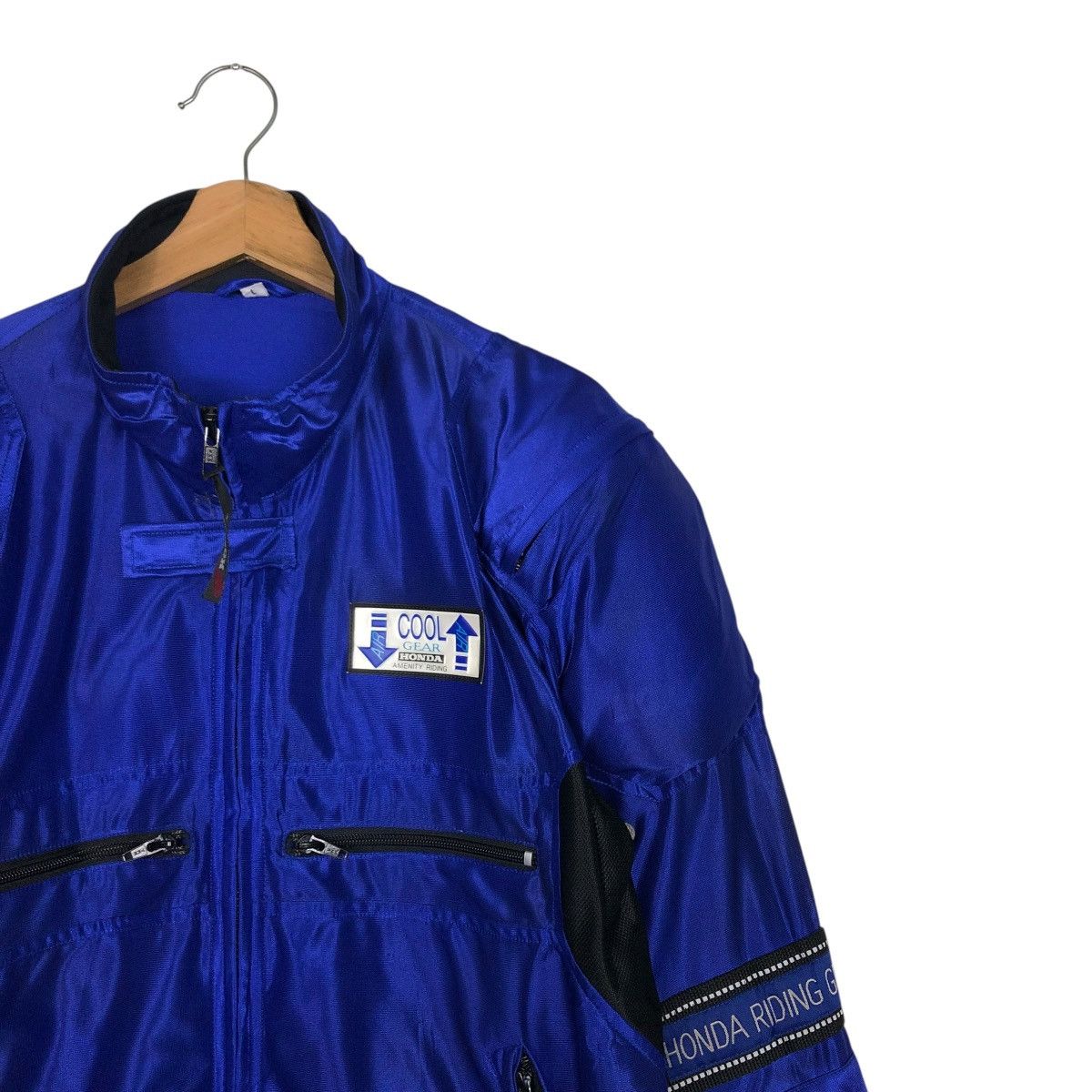 Honda 🔥VINTAGE RACING BOMBER BIKER JACKET HONDA BIG LOGO Size US L / EU 52-54 / 3 - 8 Thumbnail