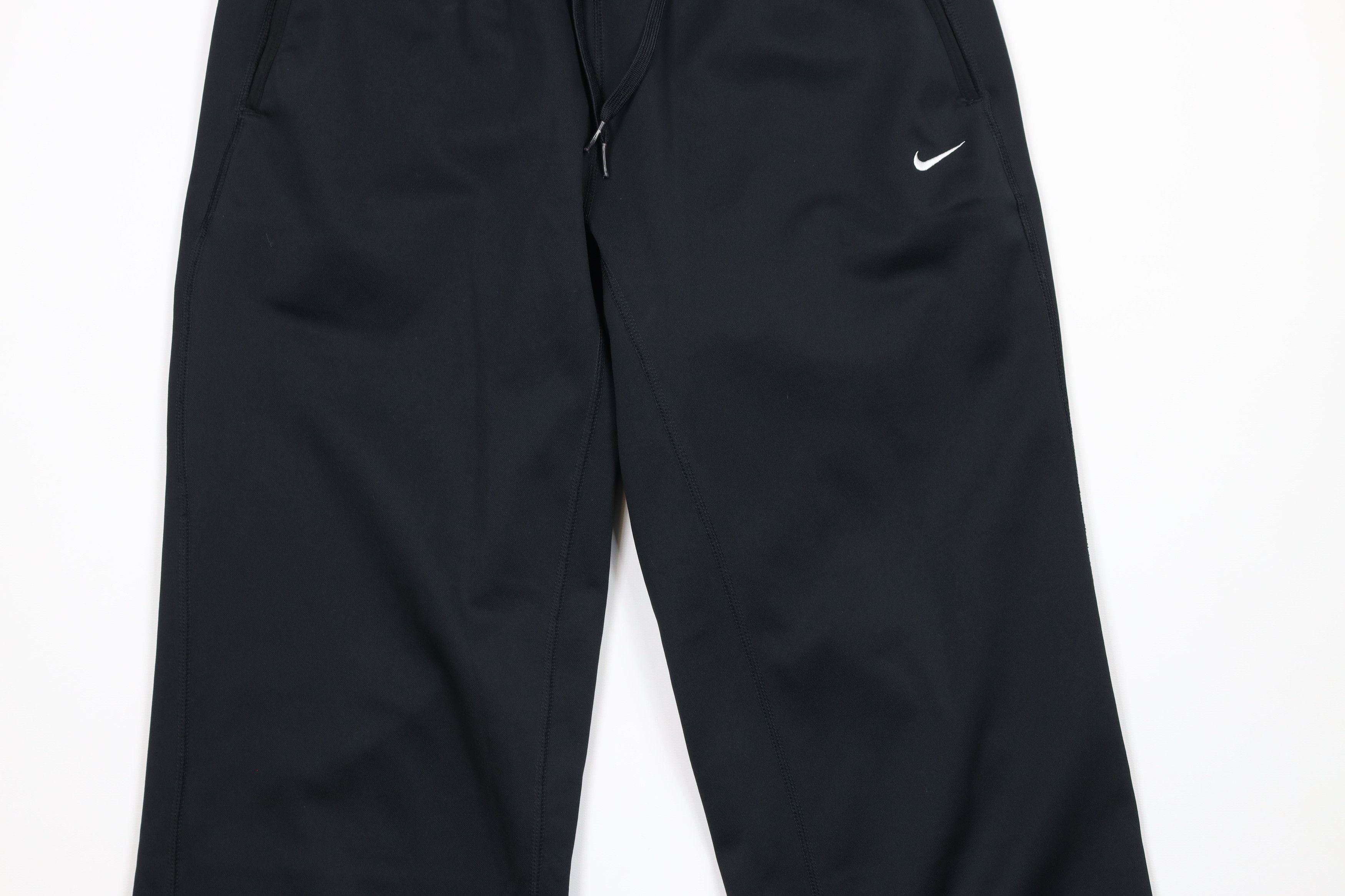 Nike × Vintage Vintage Nike Scott Mini Swoosh Wide Leg Sweatpants Black Size US 34 / EU 50 - 3 Thumbnail