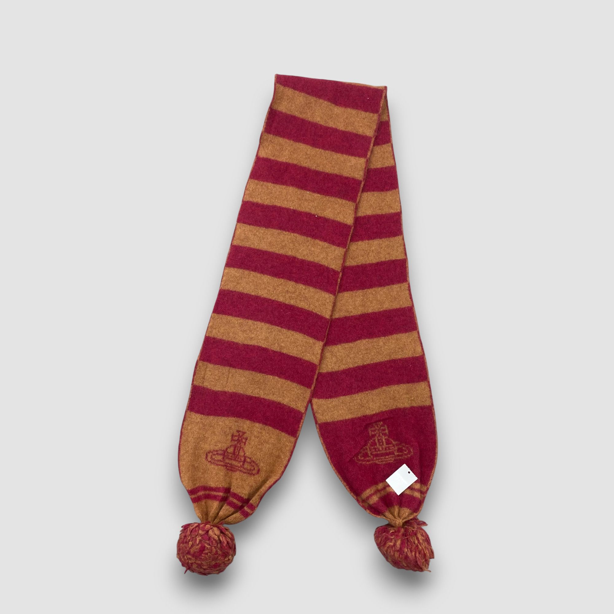 Japanese Brand Vintage Vivienne Westwood Scarf Muffler Orbs Wool Scarves Size ONE SIZE - 1 Thumbnail