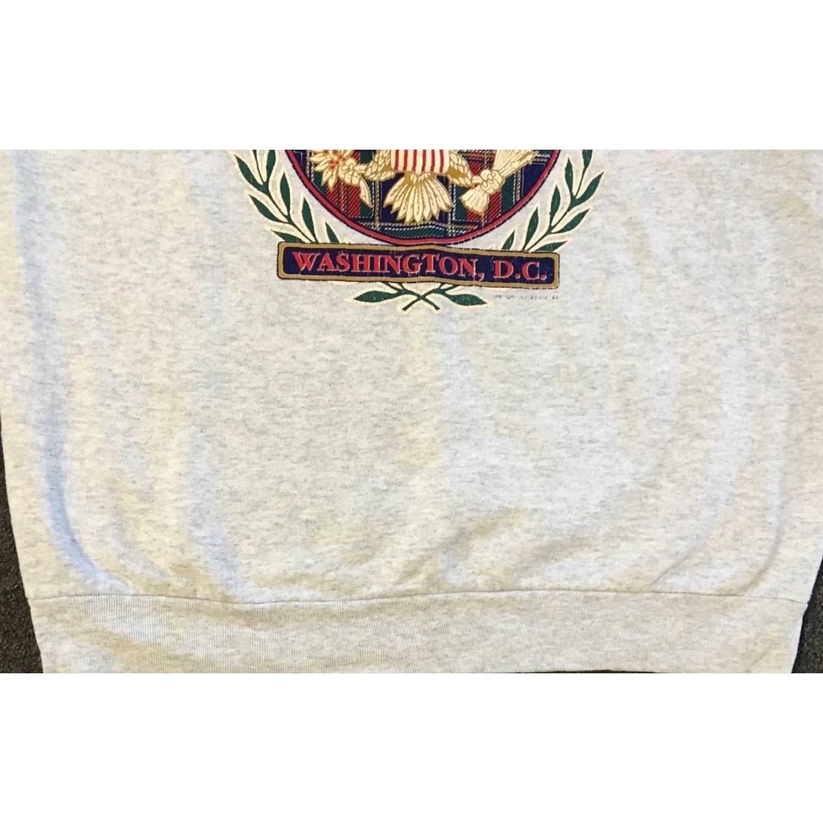 Vintage Vtg 80s Washington DC Faded Sweatshirt S Eagle White House President Grunge 90s Hoodie Mens Gray Small USA US Made Potus 80s 90s Vintage College Rock Size US S / EU 44-46 / 1 - 3 Thumbnail