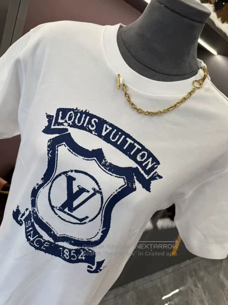 Louis Vuitton Louis Vuitton White Zip Badge Half Sleeve T-shirt Size L / US 10 / IT 46 - 6 Thumbnail