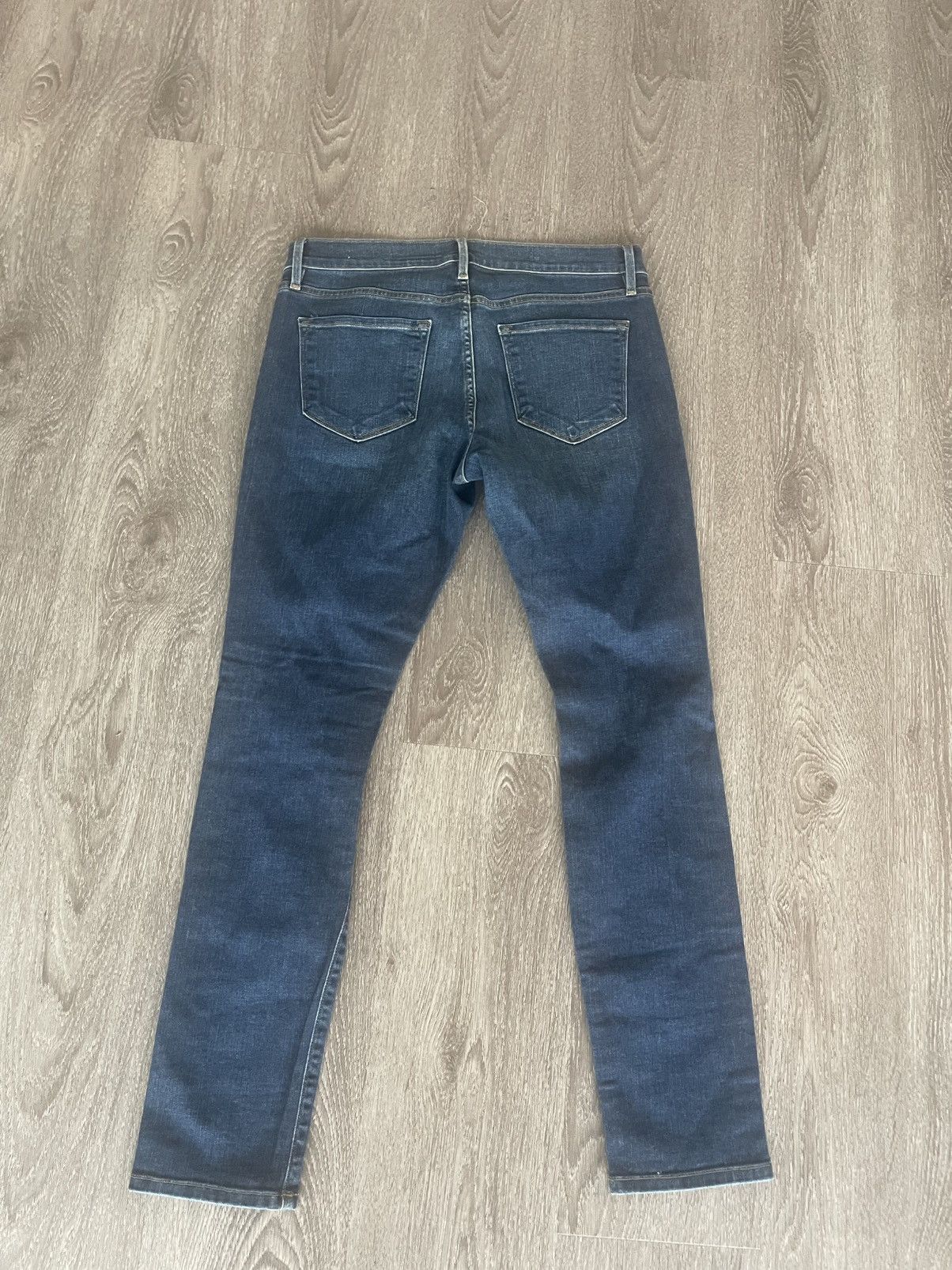Frame Frame Le Garcon Size 26 Dark Wash Distressed Skinny Jeans Size 26" / US 2 / IT 38 - 3 Thumbnail