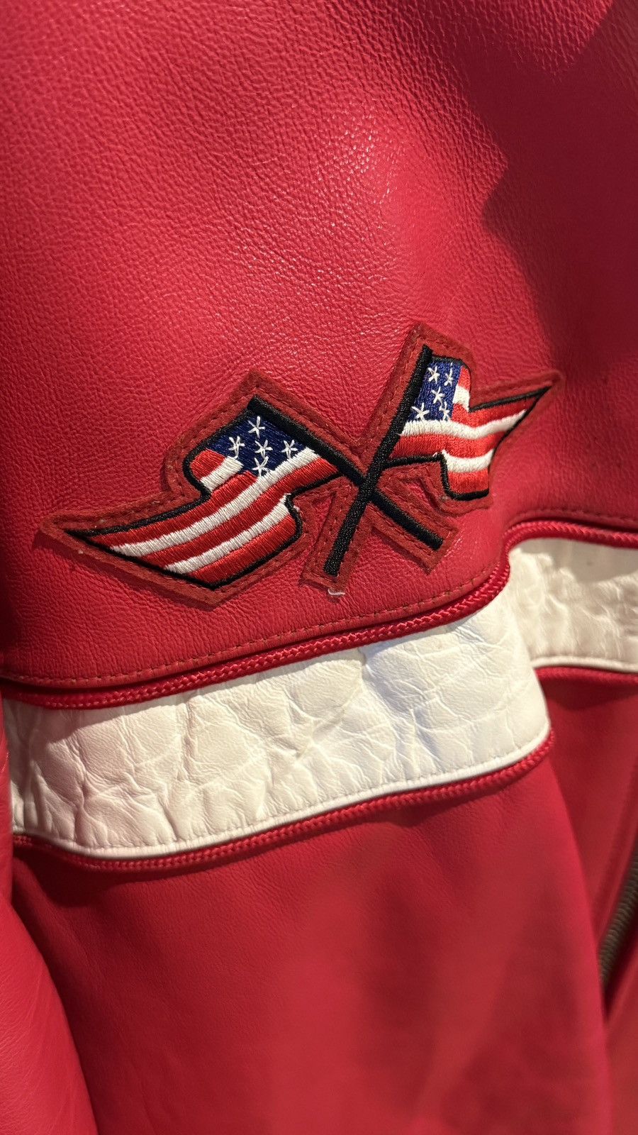 Vasque Vintage Vasque Red Leather Racing Jacket 90s Size US XXL / EU 58 / 5 - 9 Thumbnail