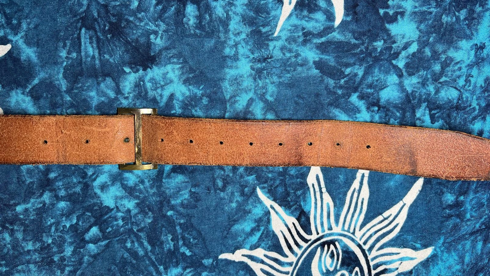 Vintage Avant Garde Swiss Scout Brown Vintage Leather belts Y2K Size 26 - 18 Thumbnail
