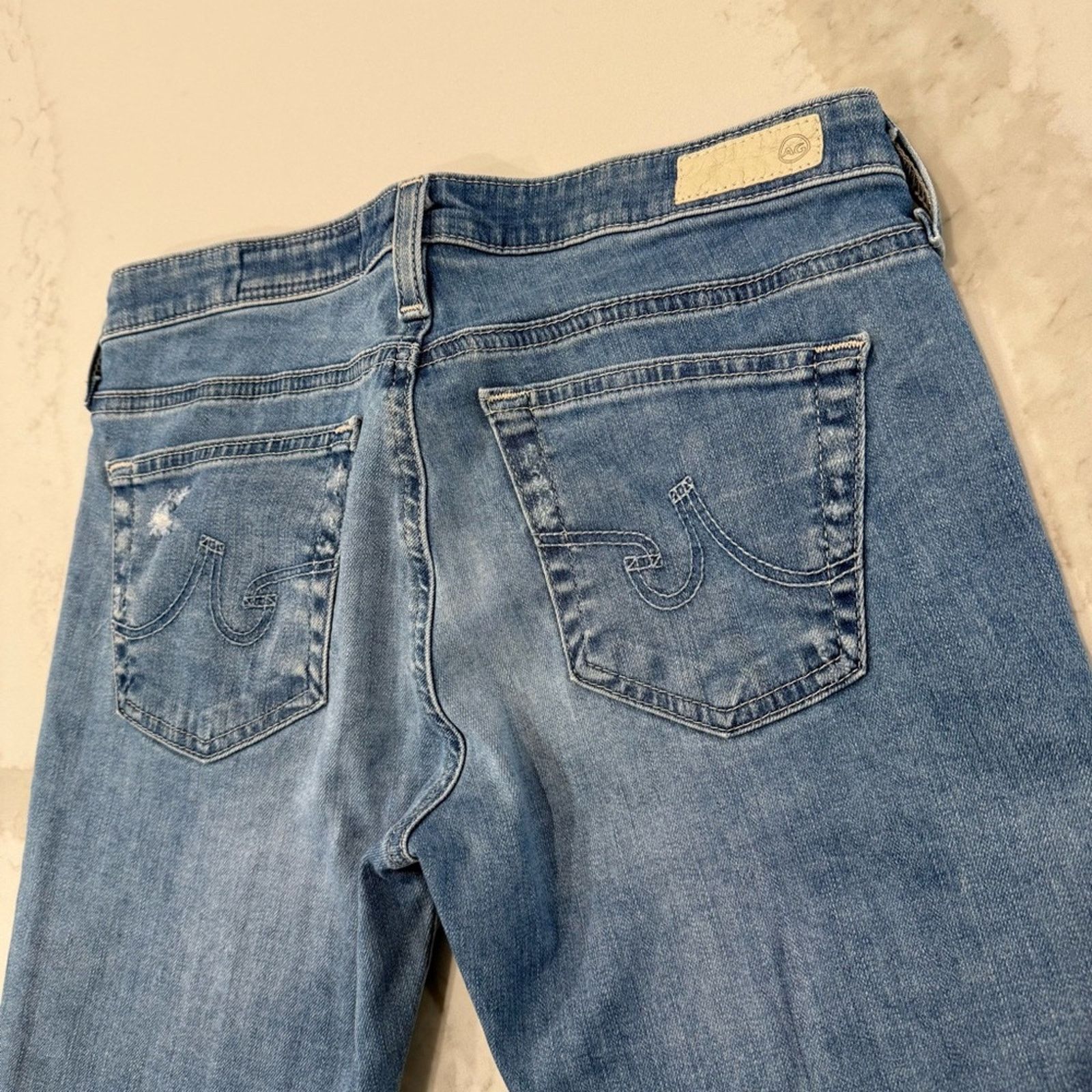 AG Adriano Goldschmied AG Adriano Goldschmied The Stilt Crop Frayed Jeans Womens 26 Size 26" / US 2 / IT 38 - 8 Thumbnail