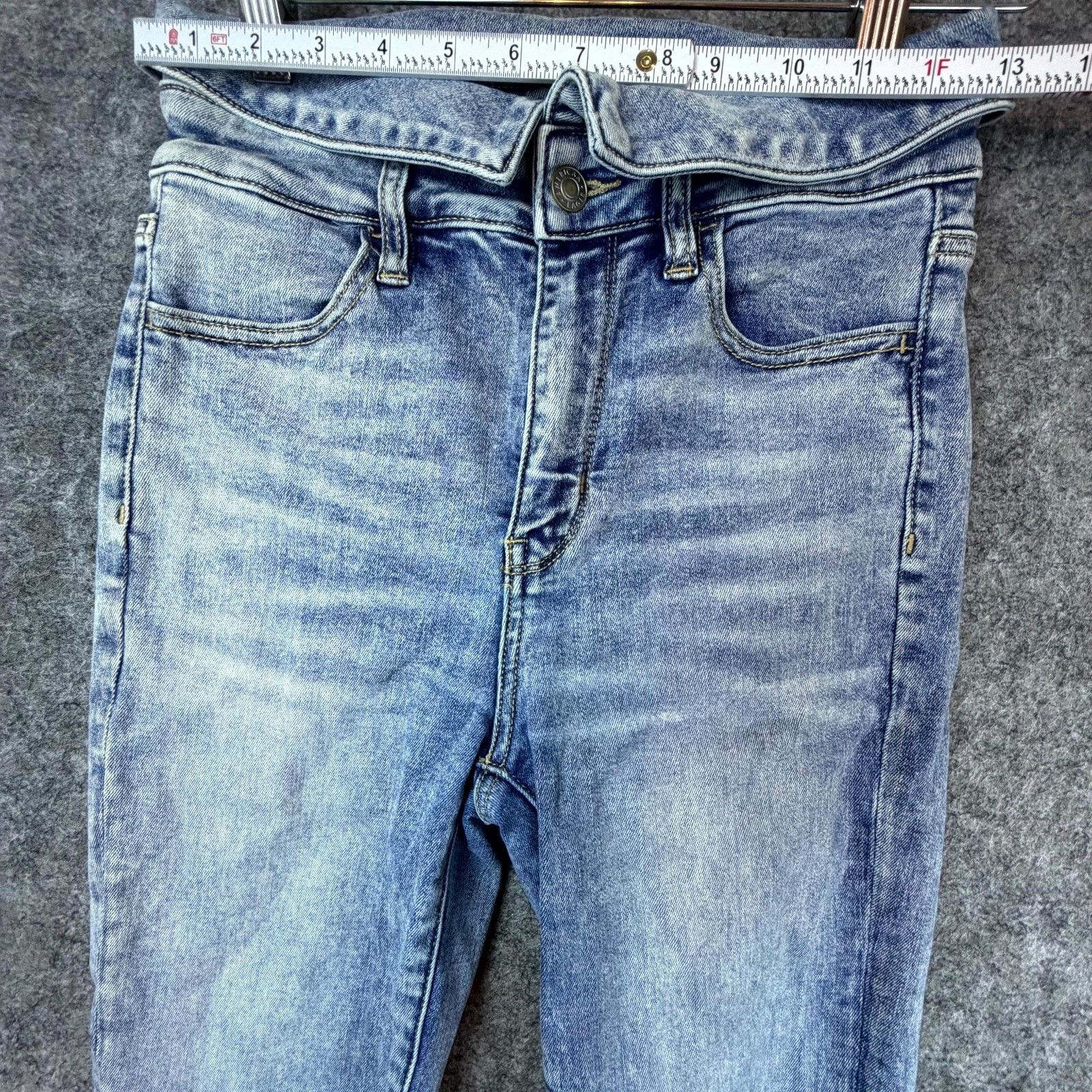 American Eagle Outfitters American Eagle Next Level Jeans Womens 4 Fold Over Waist Size 26" / US 2 / IT 38 - 5 Thumbnail