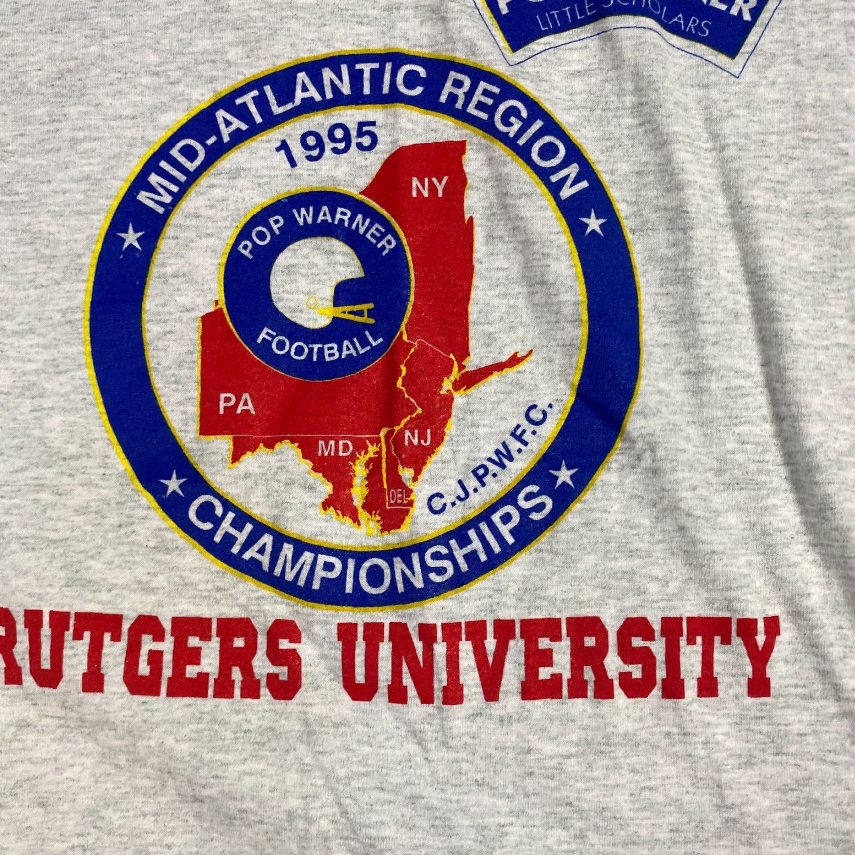 Vintage VINTAGE Rutgers University T-shirt Gray L Cheerleading Championship 1995 Double Sided Mens Womens Unisex Adults Shirt Size US L / EU 52-54 / 3 - 2 Thumbnail