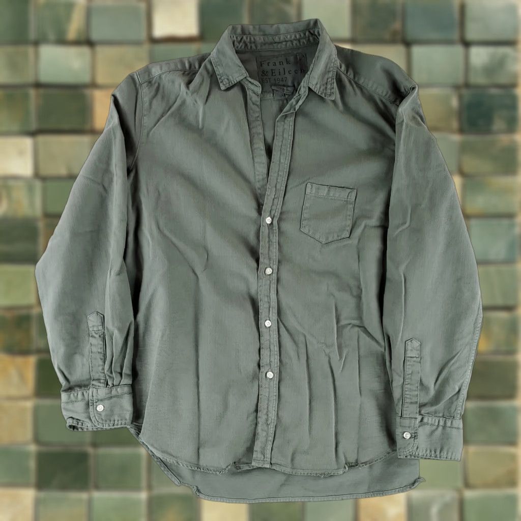 Frank & Eileen Frank & Eileen Green Distressed Long Sleeve Women's Button-Up L User: Frank & Eileen Green Distressed Long Sleeve Button-Up Women's L Size L / US 10 / IT 46 - 1 Thumbnail