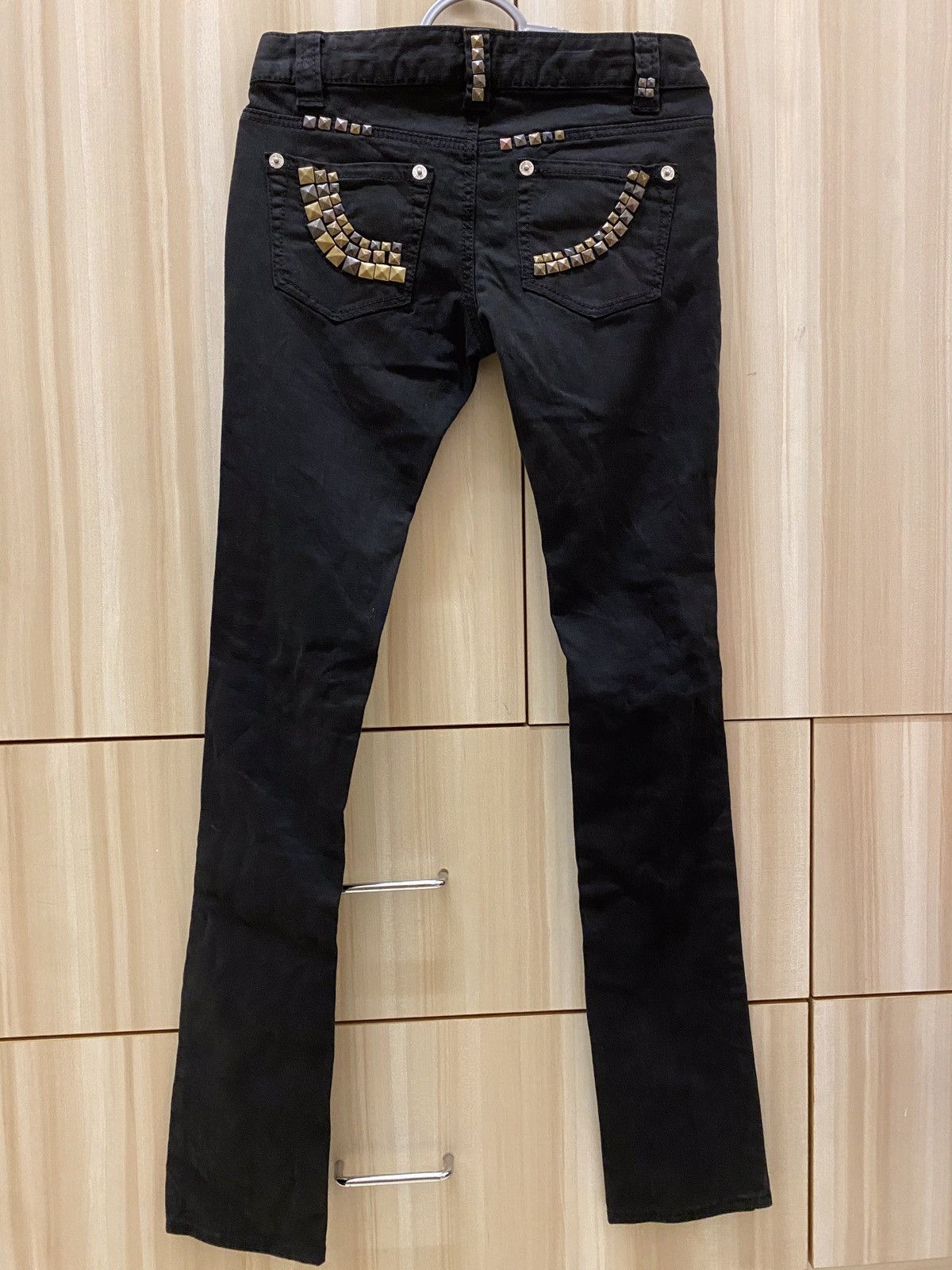 Japanese Brand Swordfish Studded Distressed Skinny Jeans Size 28" / US 6 / IT 42 - 6 Thumbnail