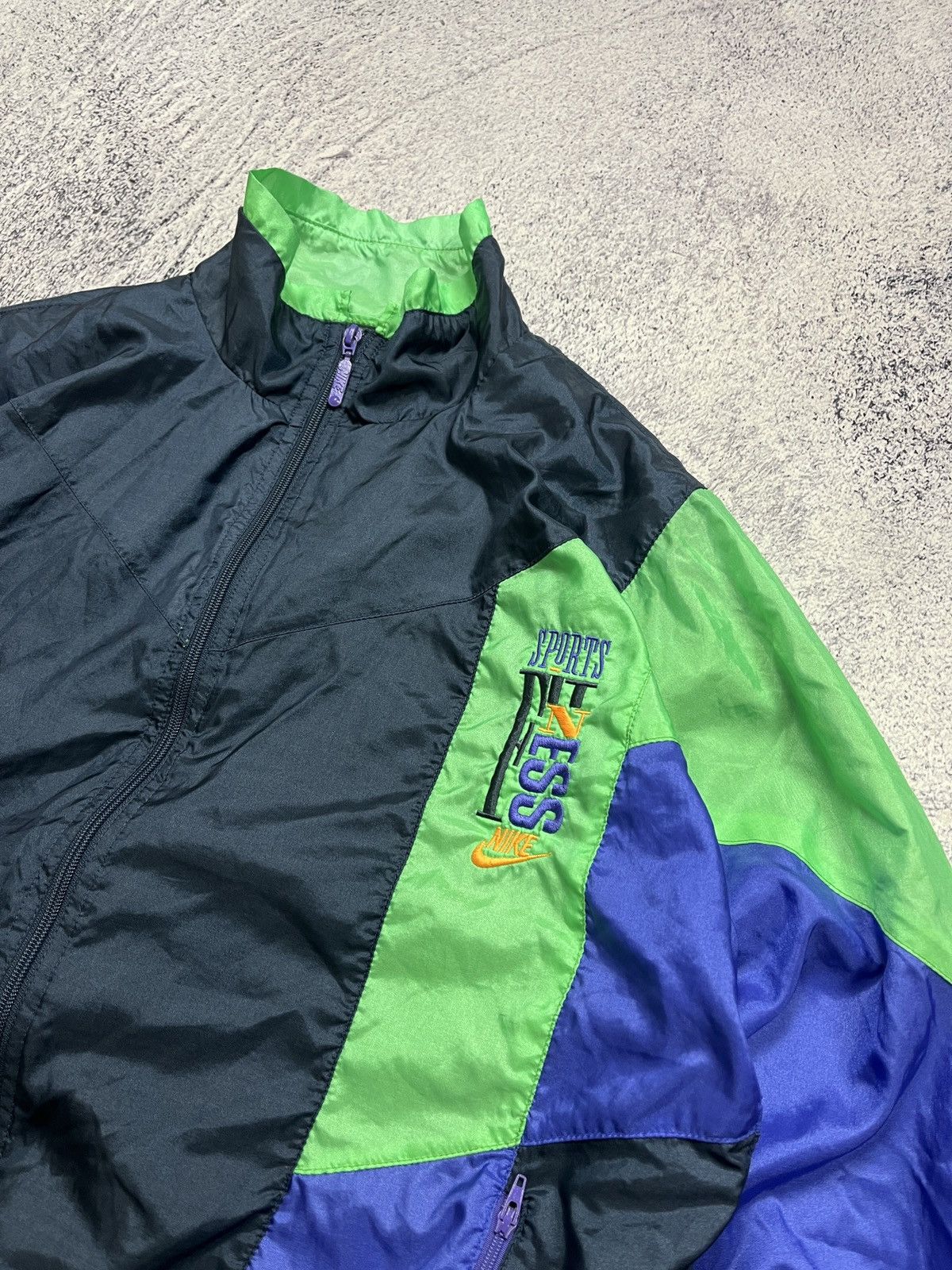 Nike × Vintage Nike Swoosh Y2k 90s Oversized Nylon Retro Track Jacket Size US M / EU 48-50 / 2 - 5 Thumbnail