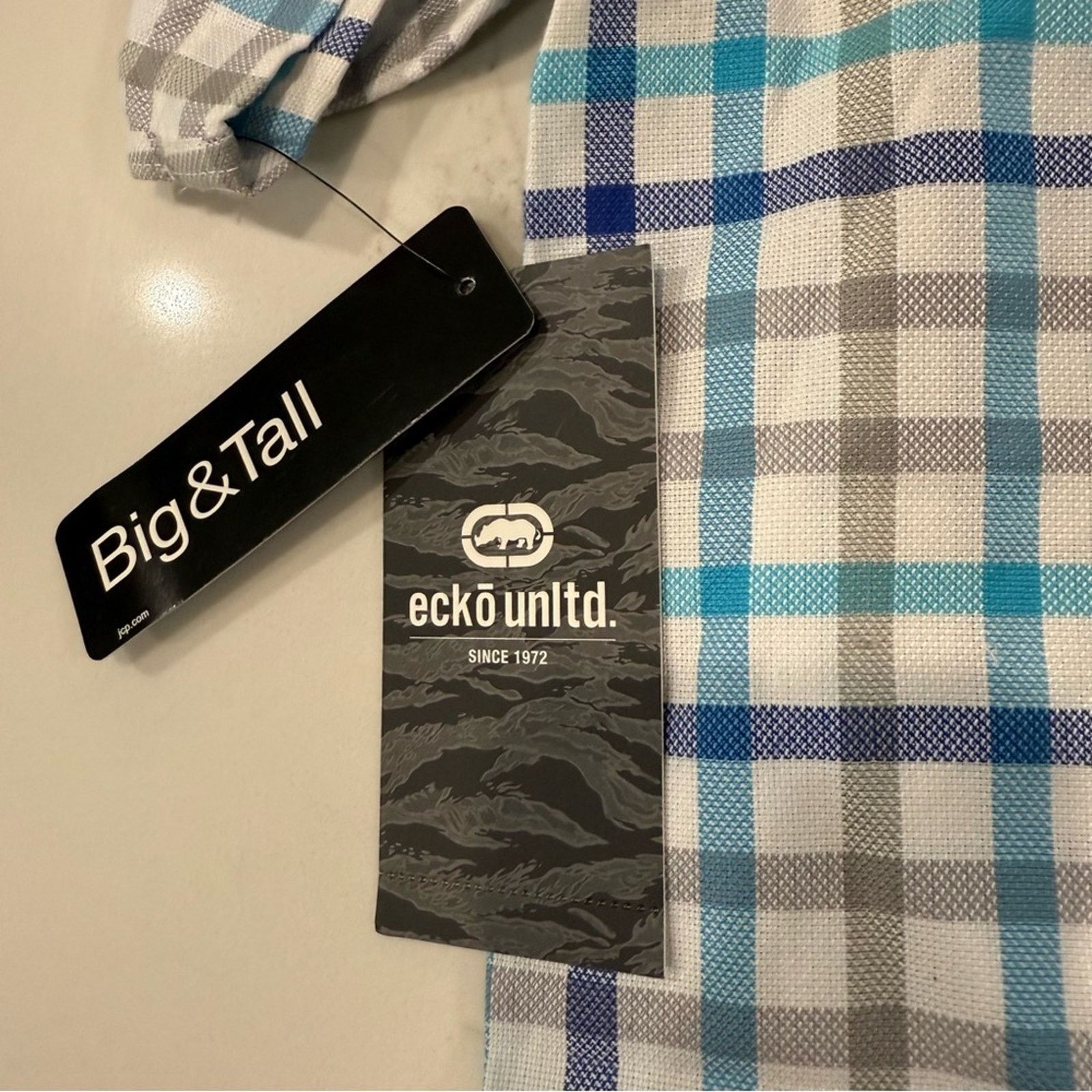 Ecko Unltd. Ecko Unltd. NWT Plaid ShortSleeve ButtonUp Mens Big&Tall 4XB Size US XXL / EU 58 / 5 - 5 Thumbnail