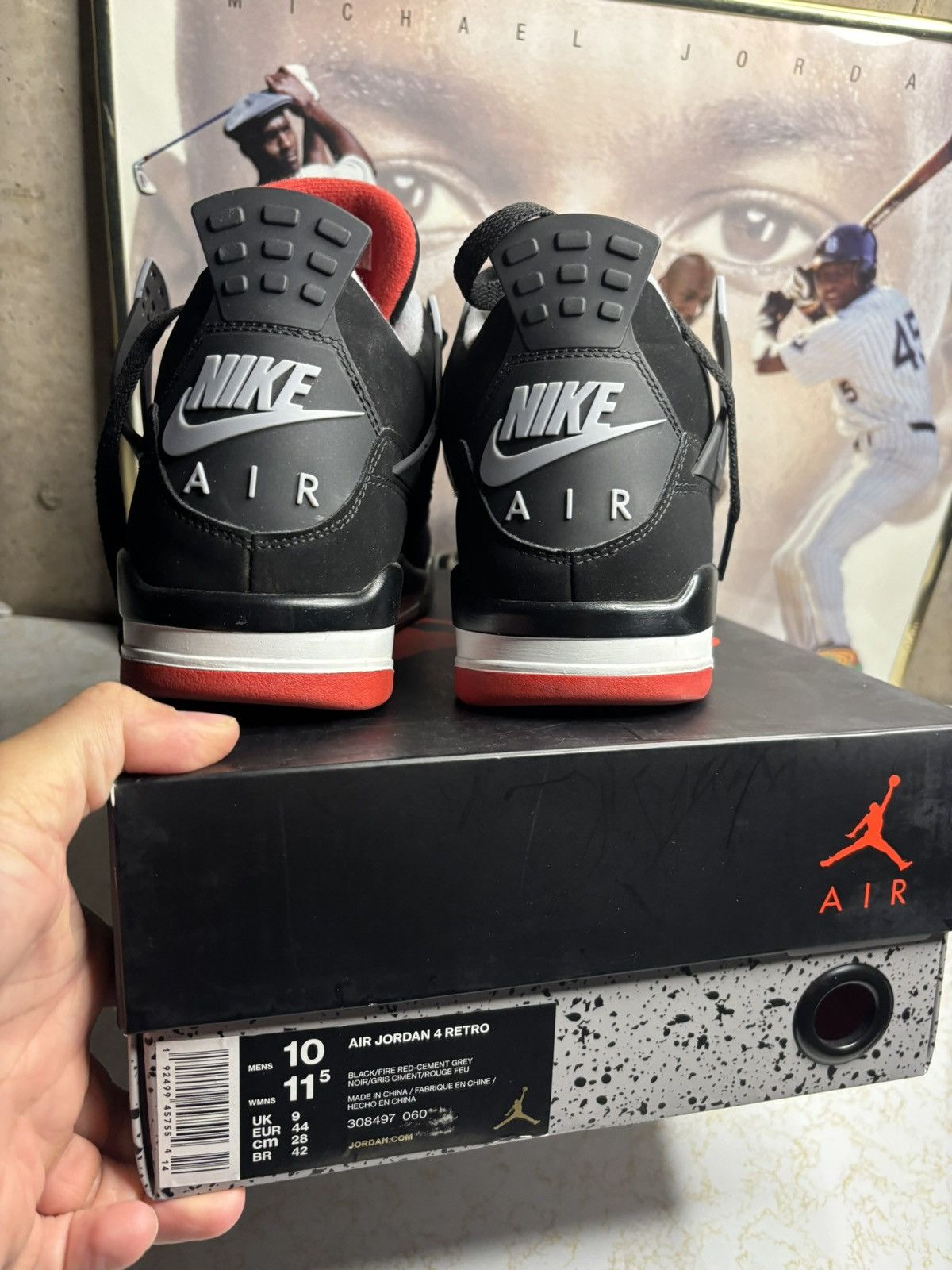 Jordan Brand Jordan Retro 4 ‘Bred’ Size US 10 / EU 43 - 8 Thumbnail