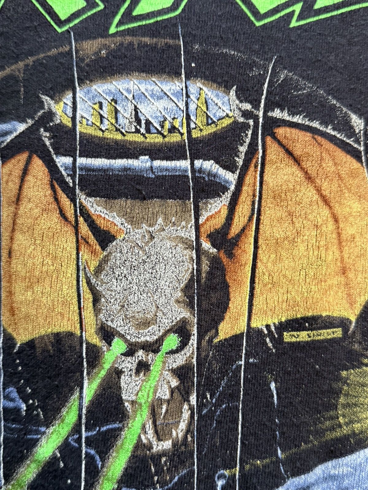 Band Tees Vintage 80s Over Kill Tour American Thrash Metal Faded Tee Size US M / EU 48-50 / 2 - 5 Thumbnail