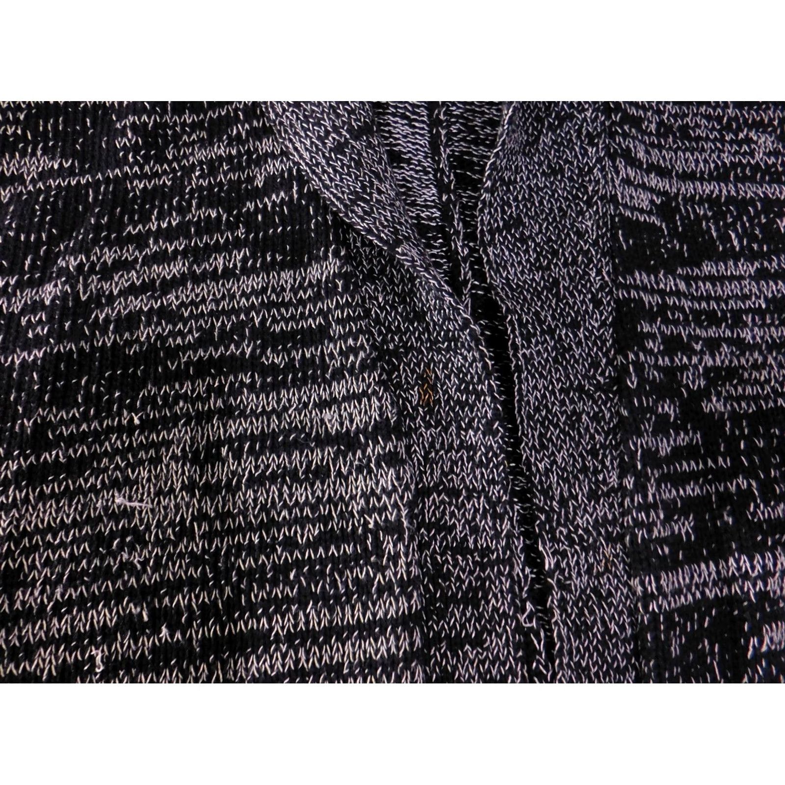 Loft LOFT Cardigan Womens Small Black Gray Short Sleeve Open Front Knit Sweater Size S / US 4 / IT 40 - 3 Thumbnail