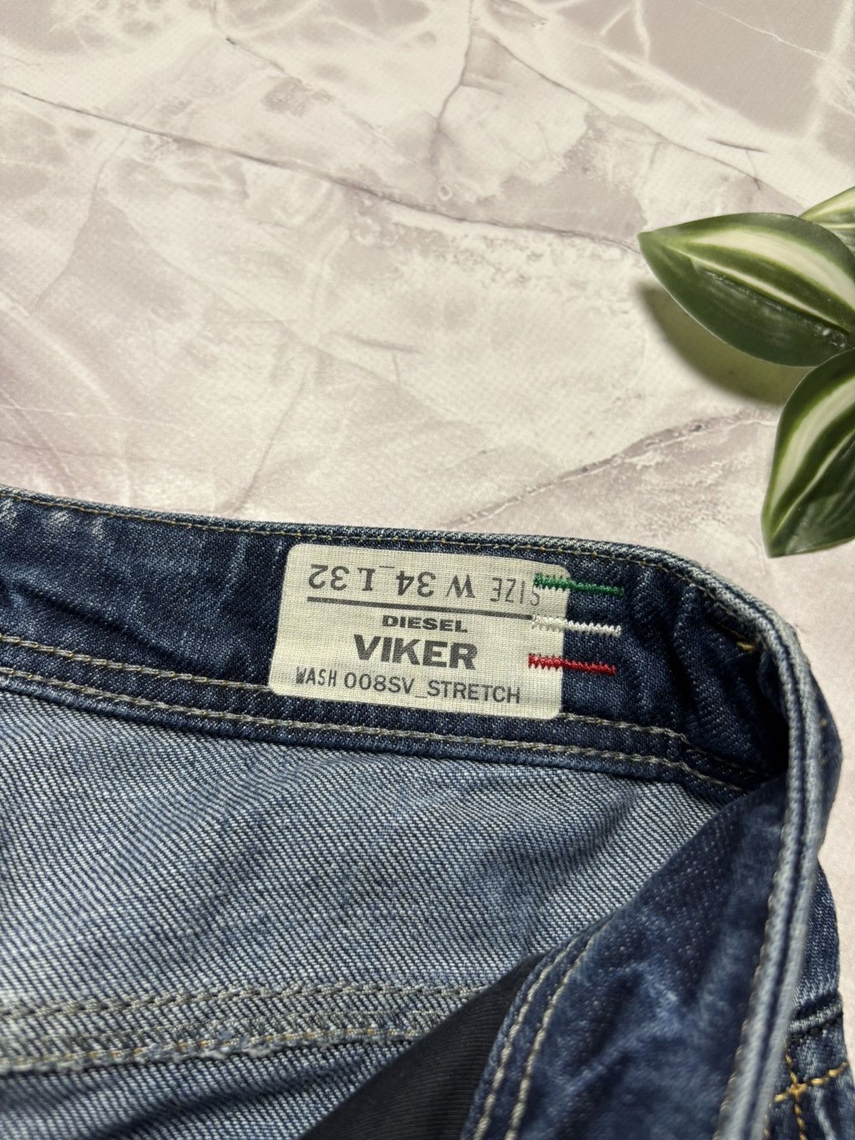 Diesel Diesel VIKER Jeans 008SV Straight Vintage Wash Blue 34x32 Size US 34 / EU 50 - 20 Thumbnail