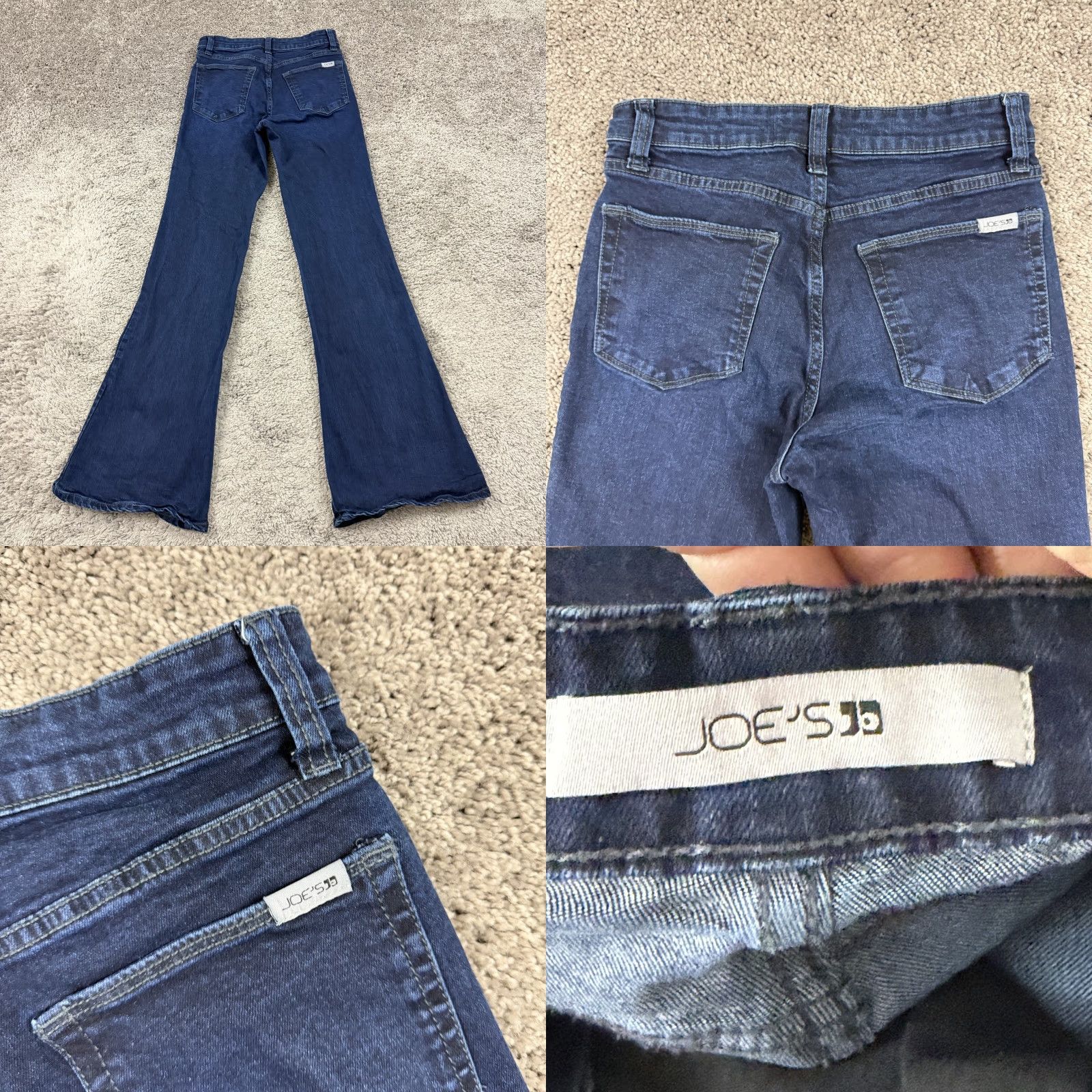 Vintage Joes Jeans Women Jeans Bootcut High Rise Stretch Dark Wash Denim 26 Regular 24x32 Blue Boho Casual Size 26" / US 2 / IT 38 - 8 Thumbnail