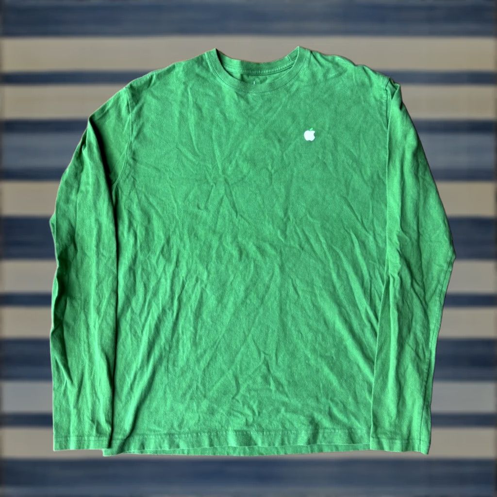 Apple VINTAGE Apple Store Employee Staff Long Sleeve T-Shirt Large Green Size US L / EU 52-54 / 3 - 1 Thumbnail
