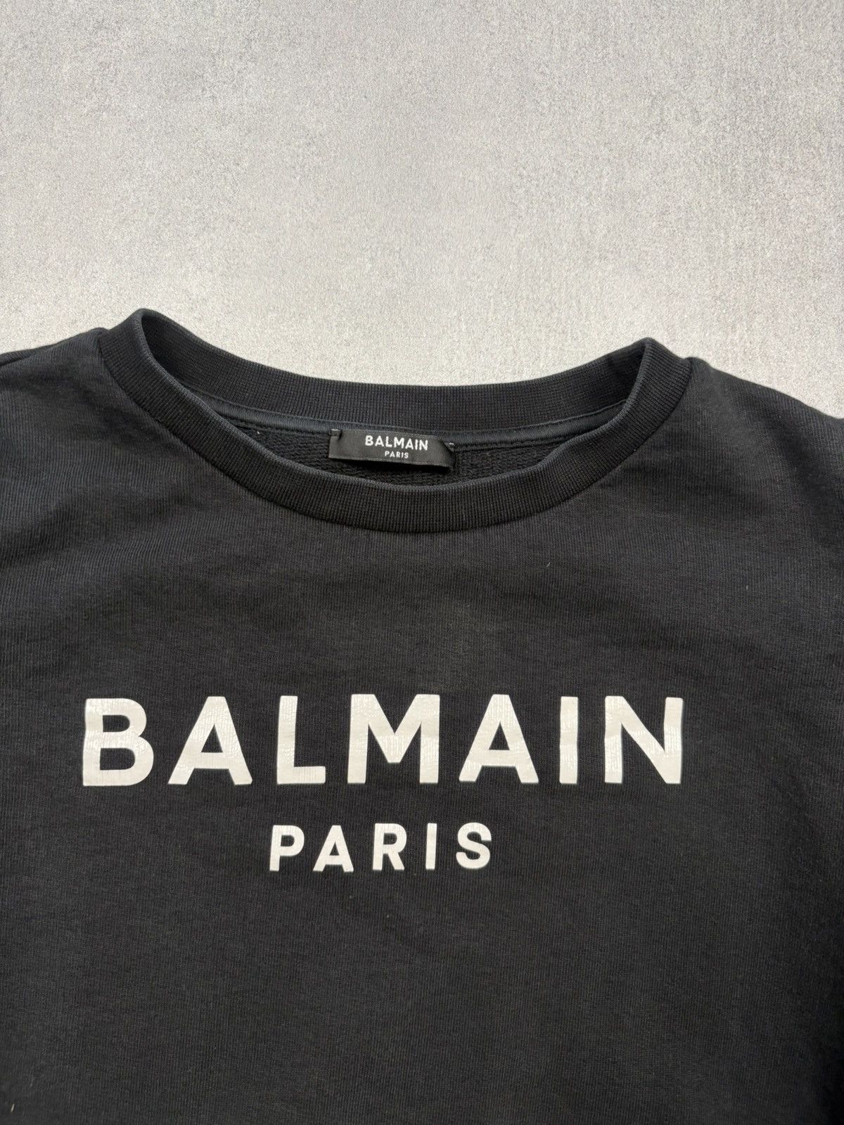 Balmain Balmain Paris Logo Sweatshirt Shoulder Panel Detail Black XS Size XS / US 0-2 / IT 36-38 - 6 Thumbnail