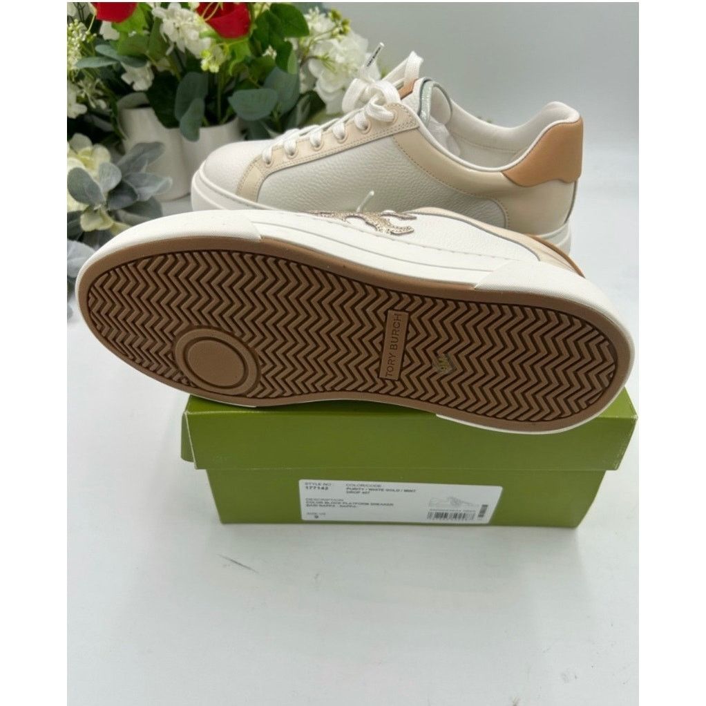 Tory Burch Tory Burch color block leather platform sneakers size 9 Size US 9 / IT 39 - 6 Thumbnail