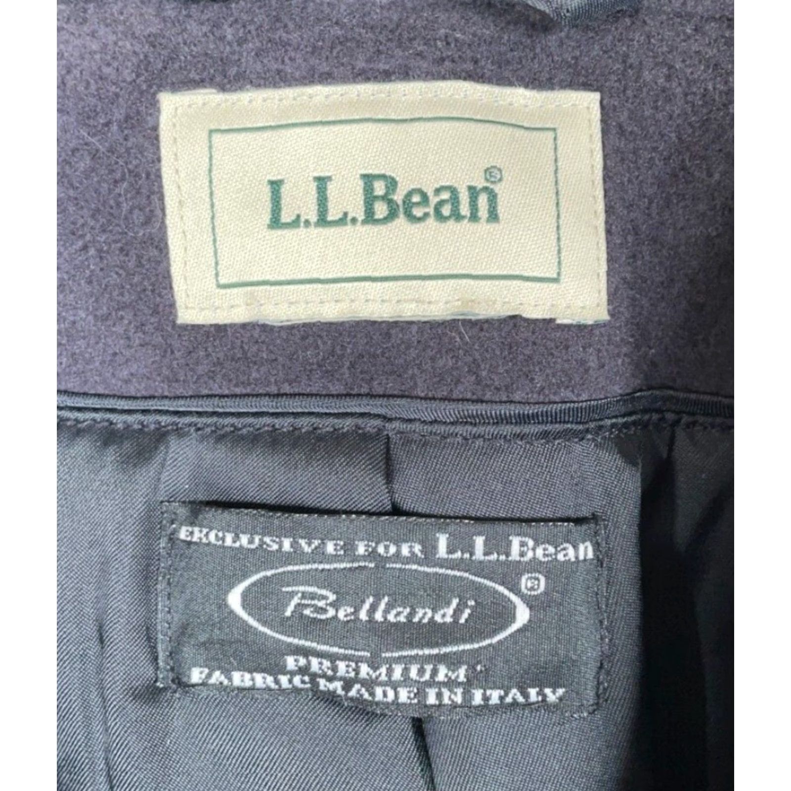 Vintage VINTAGE L.L. Bean Bellandi Wool Coat Women's 1X Dark Blue 3M Thinsulate Lining Italy Jacket/Coat Size XL / US 12-14 / IT 48-50 - 3 Thumbnail