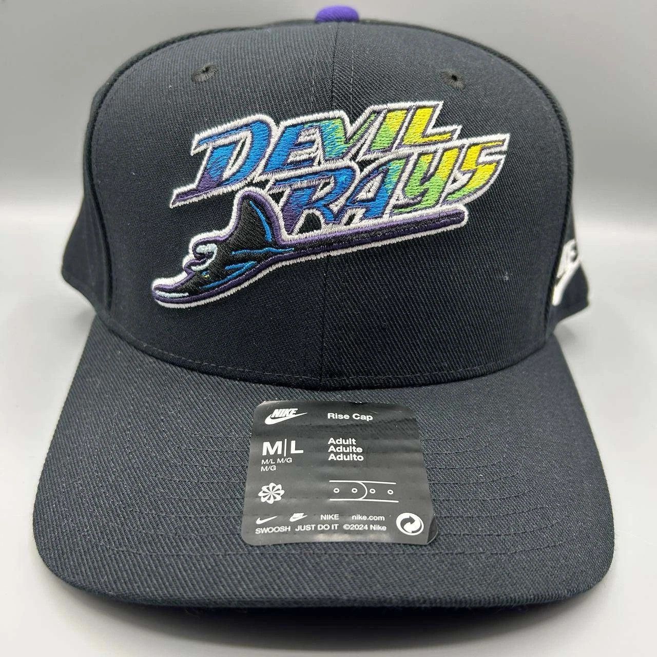 Nike Tampa Bay Devil Rays x Nike Rise Hat M-L Dri-Fit Snap Back Size ONE SIZE - 1 Thumbnail