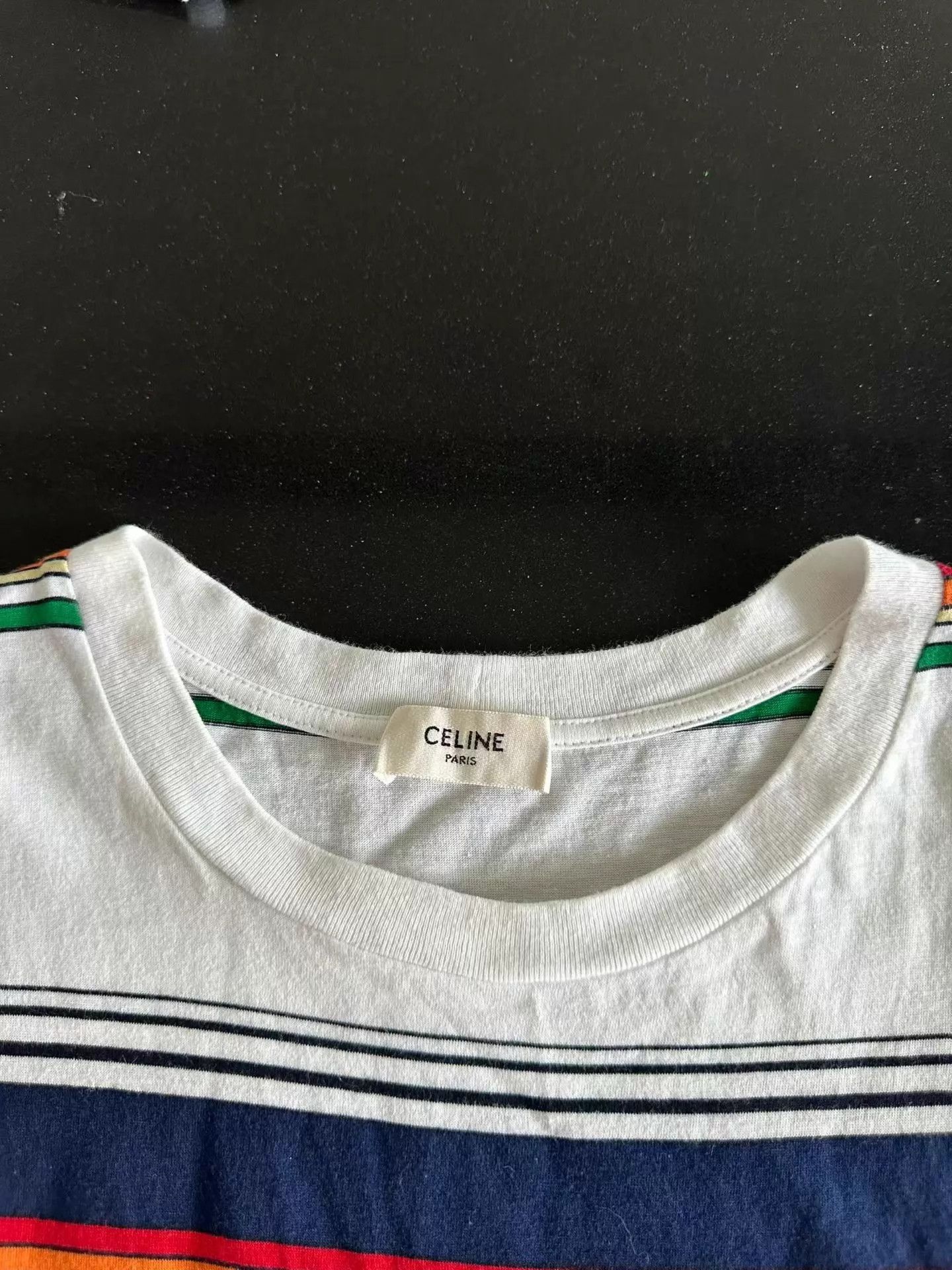 Celine Celine Striped Triomphe Short Sleeve S 98 Size US S / EU 44-46 / 1 - 3 Thumbnail