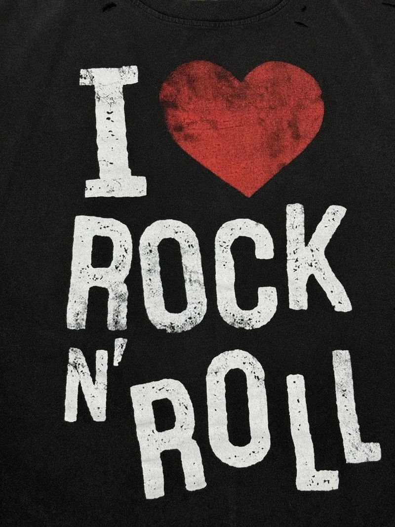 Japanese Brand "I LOVE ROCK" Washed Distressed T-shirt Size US L / EU 52-54 / 3 - 2 Thumbnail
