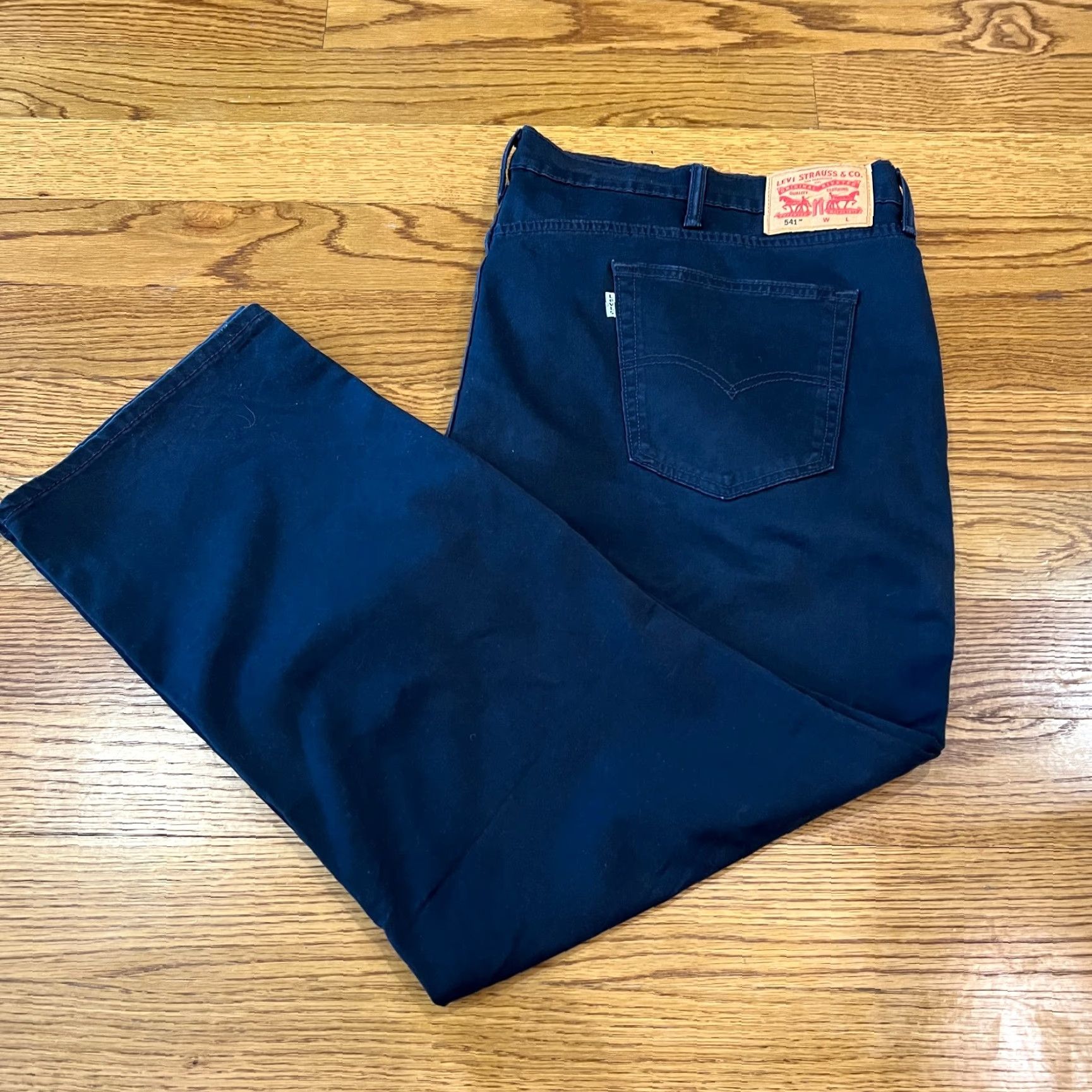 Levi's Levis 541 Jeans 50x30 Mens Athletic Taper Stretch Flex Denim Black Size US 34 / EU 50 - 7 Thumbnail