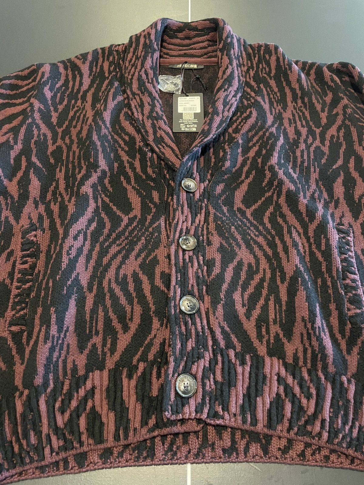 Other Roberto Cavalli Animalier Jacquard Cardigan Size US XL / EU 56 / 4 - 3 Thumbnail
