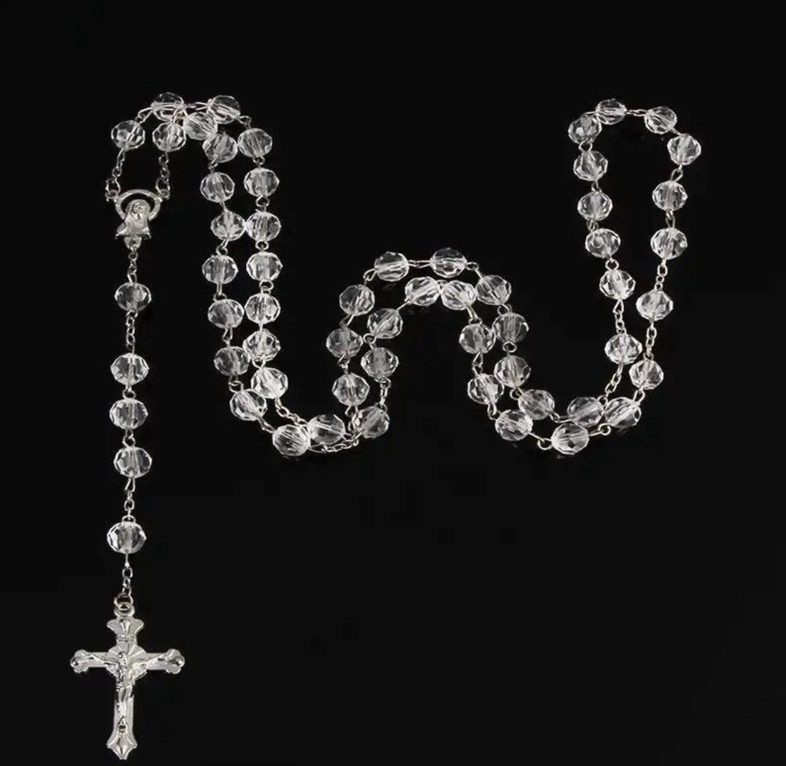 Japanese Brand Clear Crystal Rosary Chain Size ONE SIZE - 3 Thumbnail