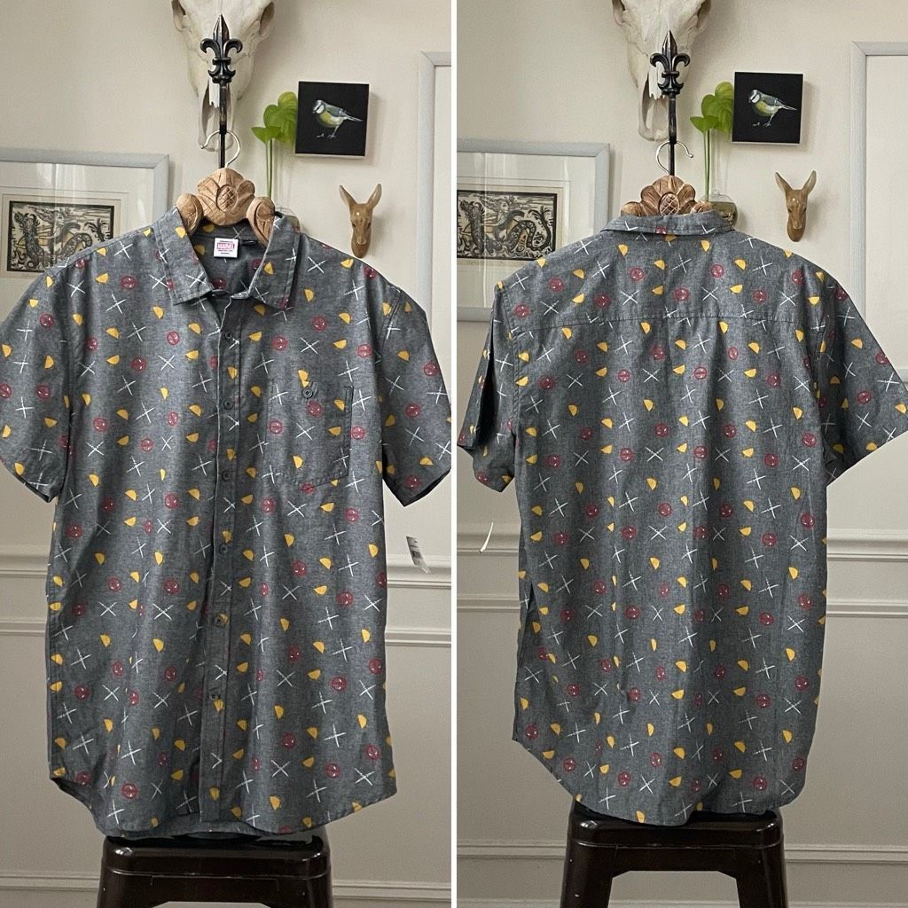 Marvel Comics NWT Hot Topic Marvel Deadpool Taco Party Woven Short Sleeve Size US XL / EU 56 / 4 - 3 Thumbnail